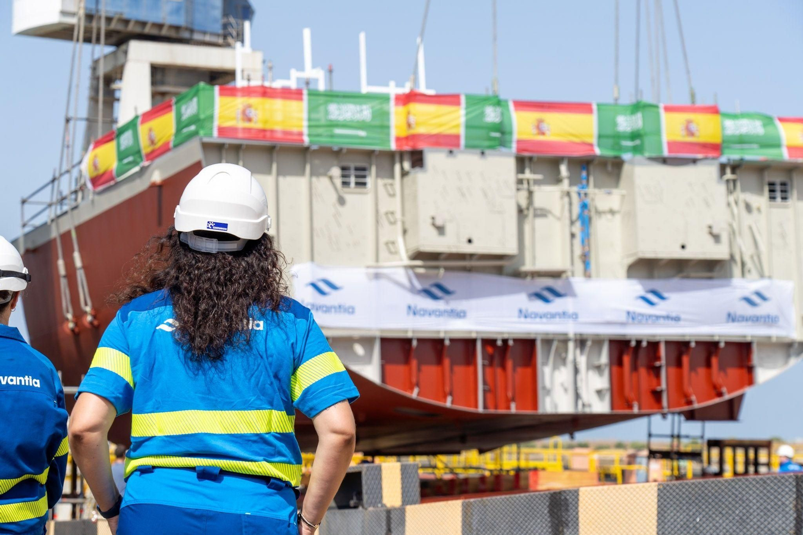 Colocación en Navantia San Fernando de la quilla de la primera corbeta del segundo programa firmado con Arabia Saudí.
