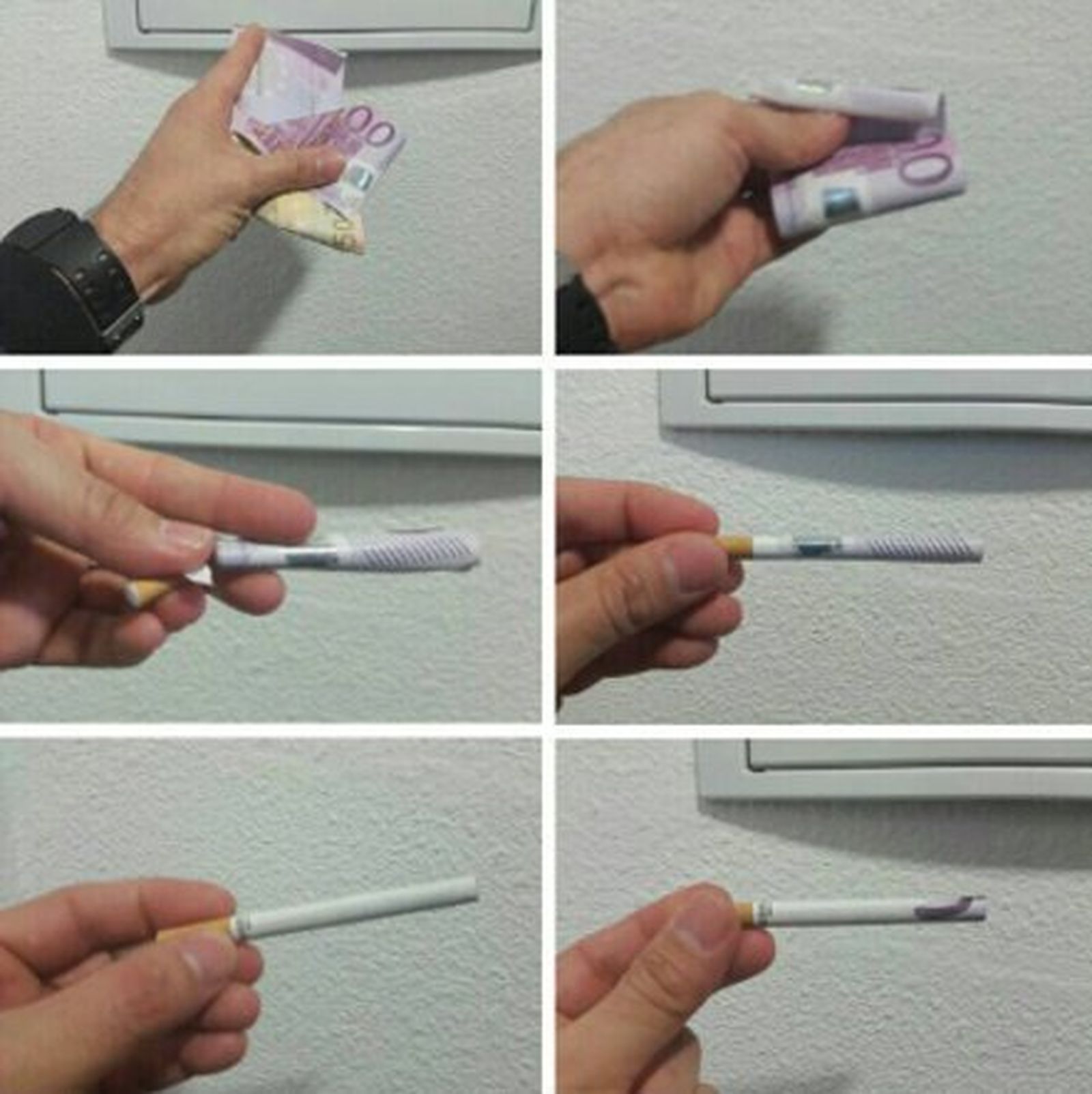 Intervienen a un pasajero 88.000 euros enrollados en cigarrillos y bolígrafos en el aeropuerto