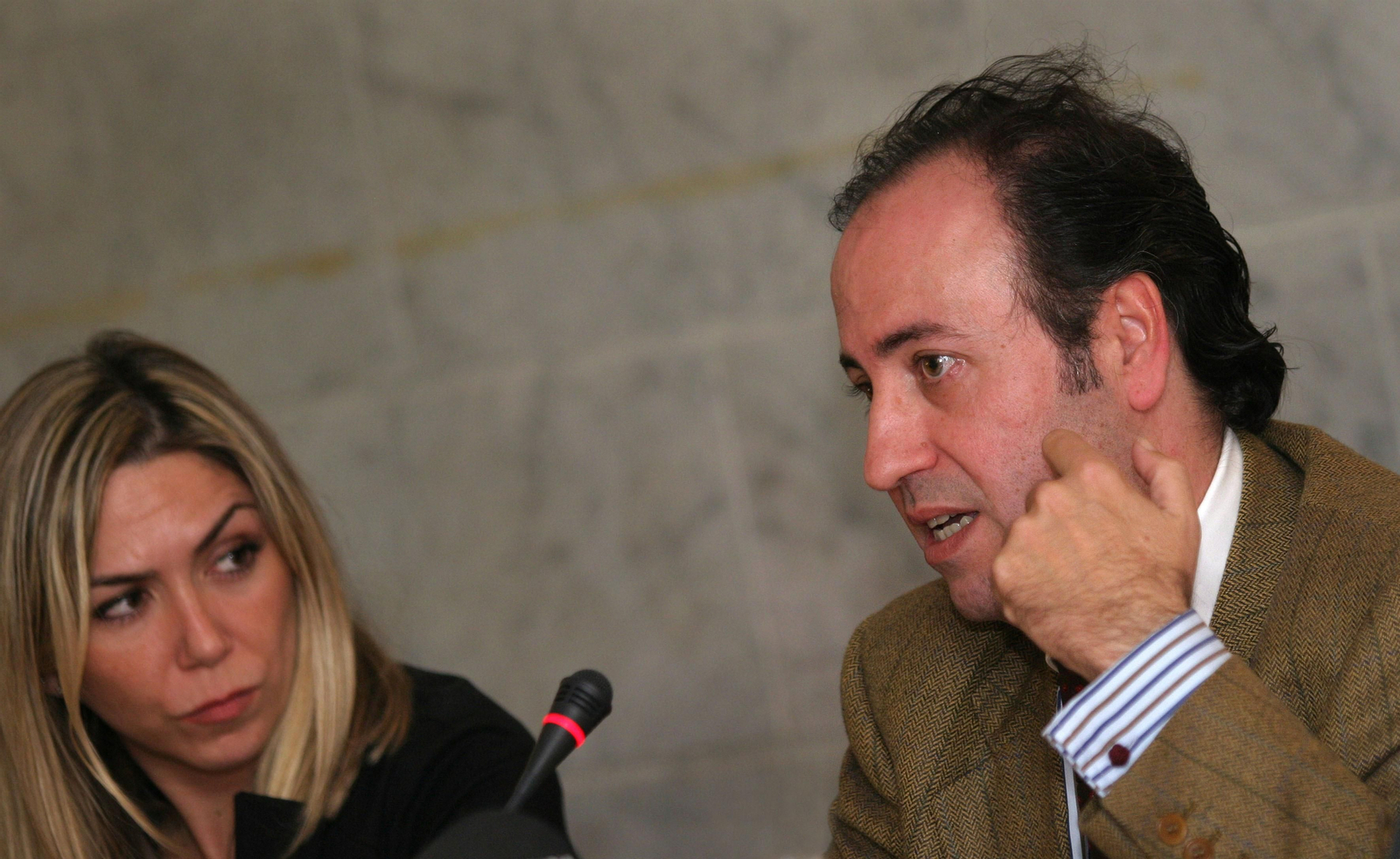 Bernardo Pinazo en unas jornadas de Periodismo y Derecho.