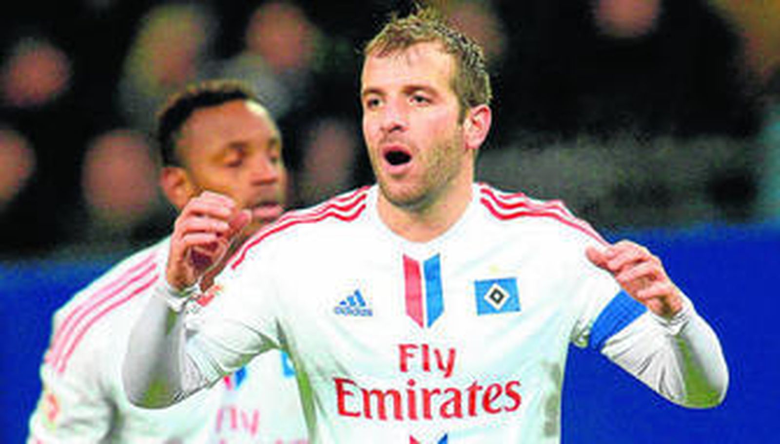 Van der Vaart lamenta una ocasión fallida del Hamburgo en un partido de la presente temporada frente al Stuttgart.