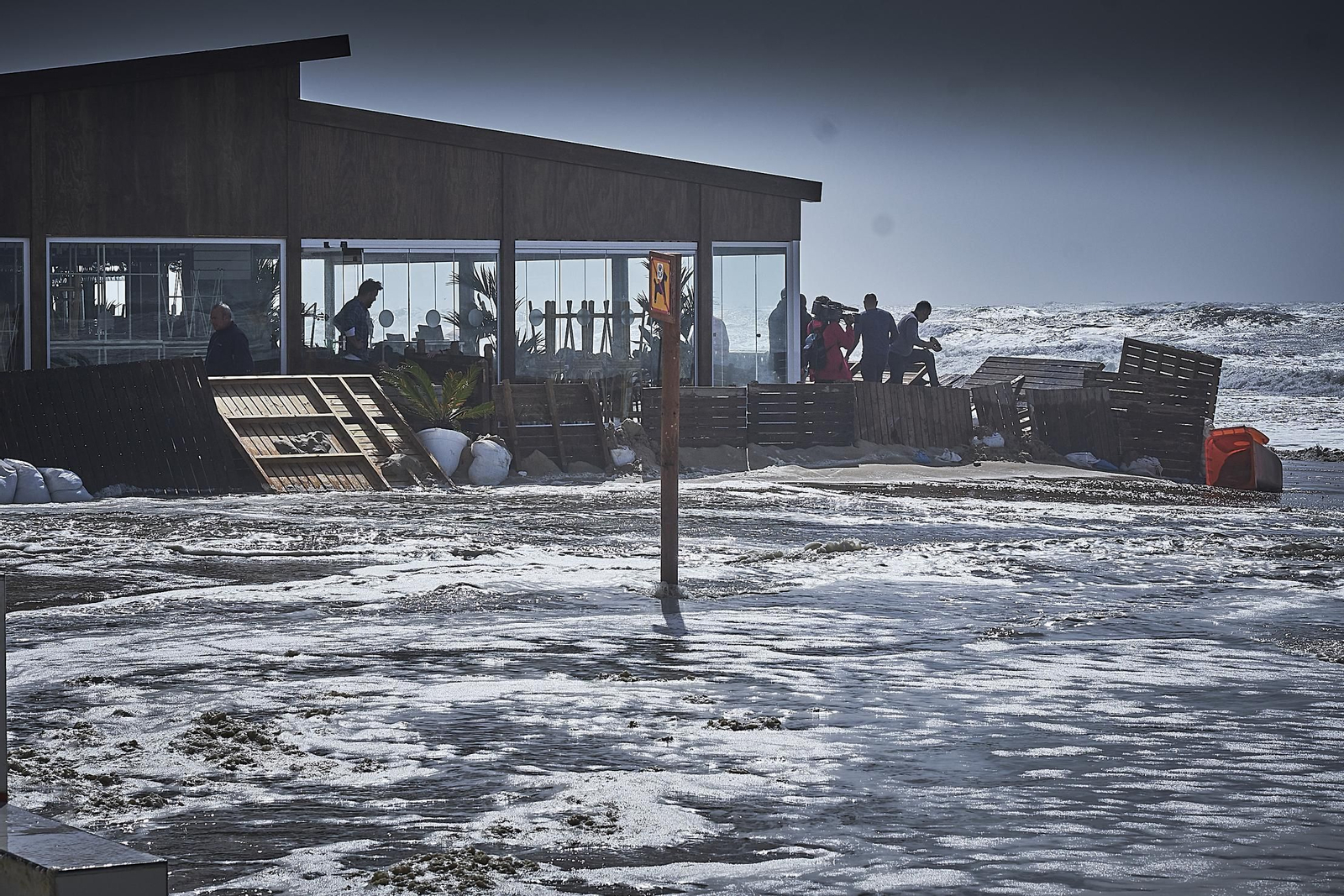 Efectos del temporal en Cádiz