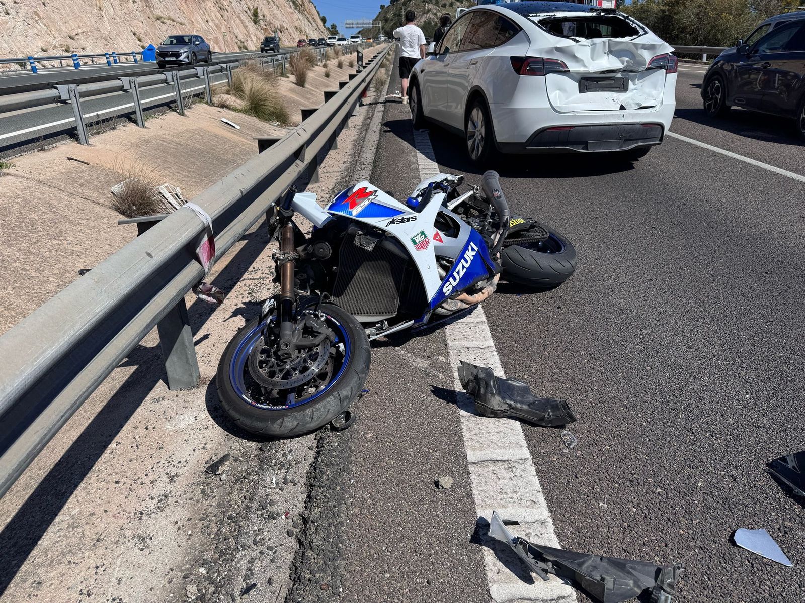 Uno de los accidentes de moto ocurridos en 2025 en la provincia.