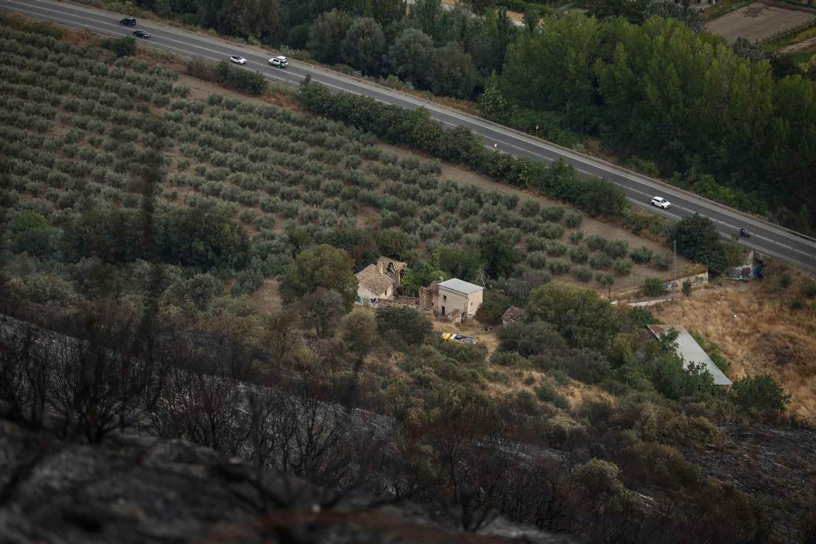 Las imágenes de la Fuente de la Bicha de Granada tras las llamas
