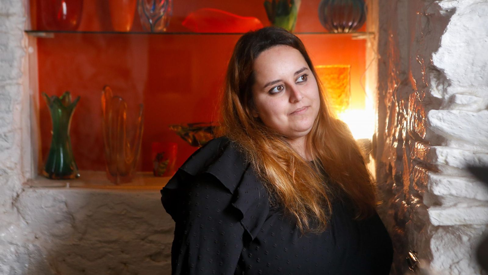 Melissa Marie en una cafetería de Tarifa