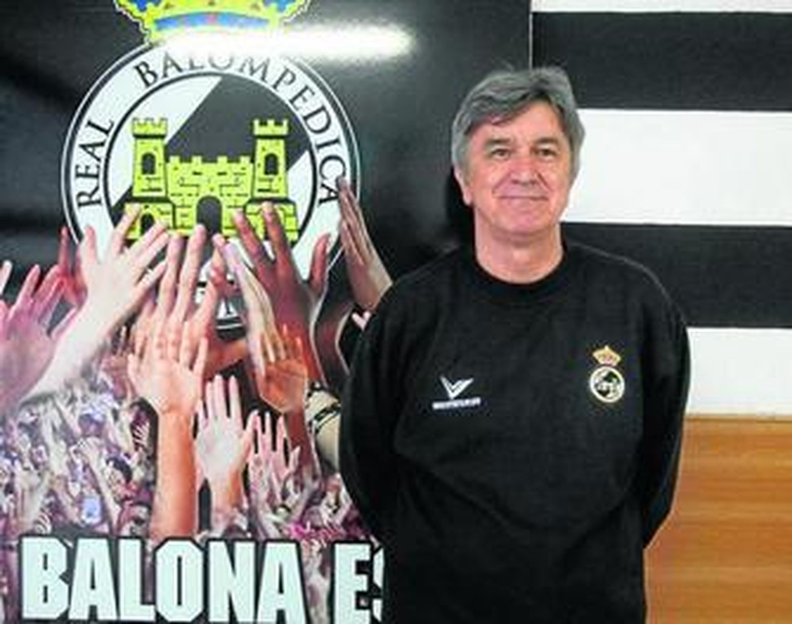 Sebastián Naranjo, en la antesala de vestuarios del Municipal Linense.