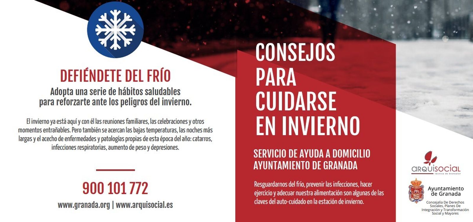 Consejos para los mayores para paliar los efectos de los días de frío en Granada