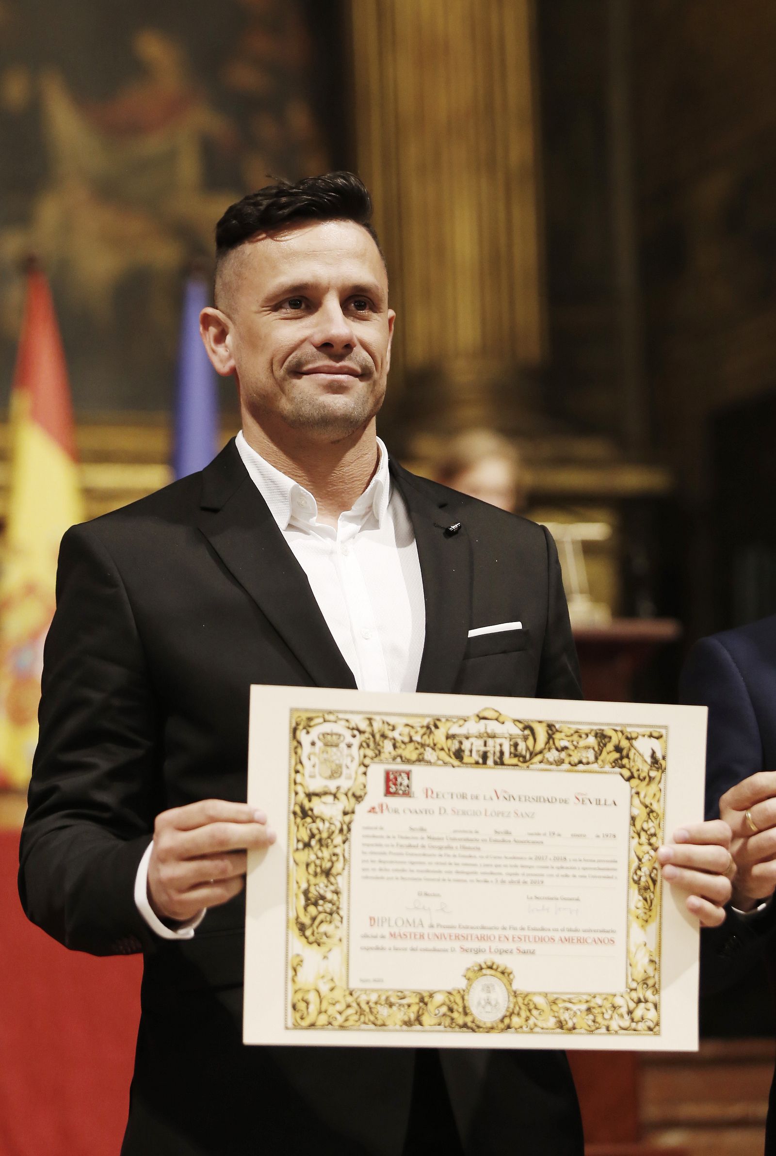 El rapero Haze, en el acto entrega de los Premios Extraordinarios de la US