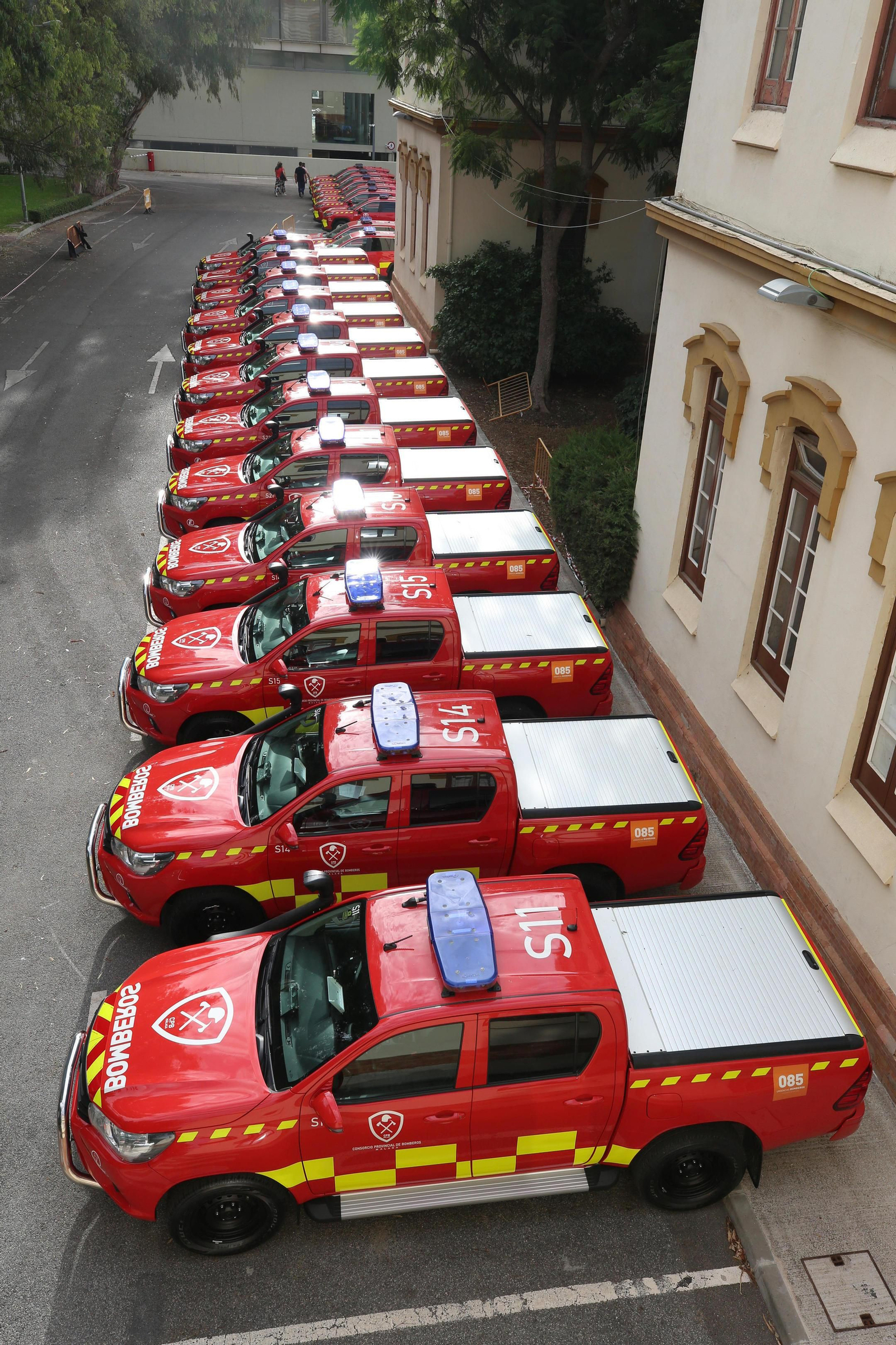 Nuevos vehículos del Consorcio de Bomberos de Málaga.
