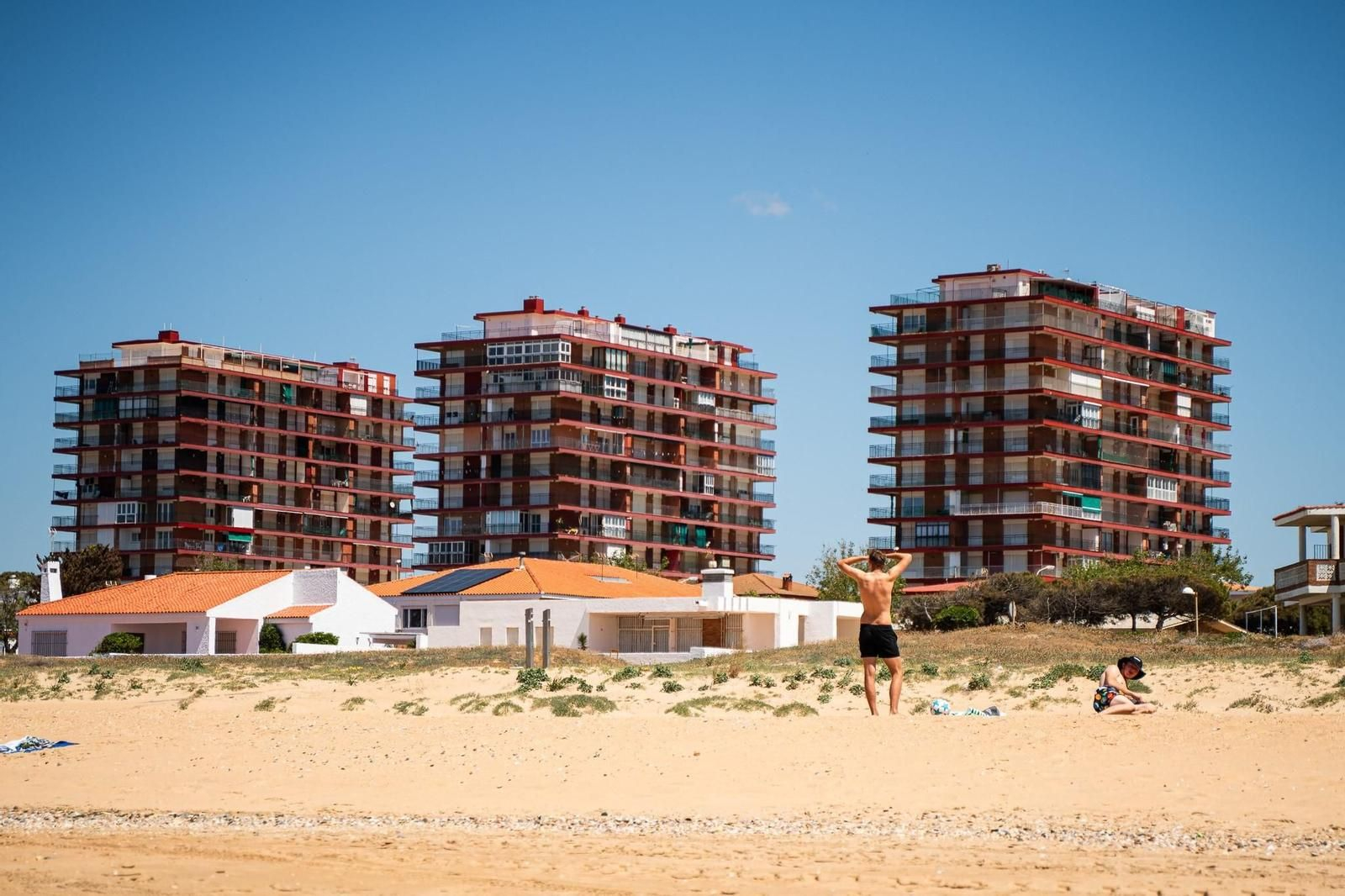 Bloques de viviendas en Punta Umbría.