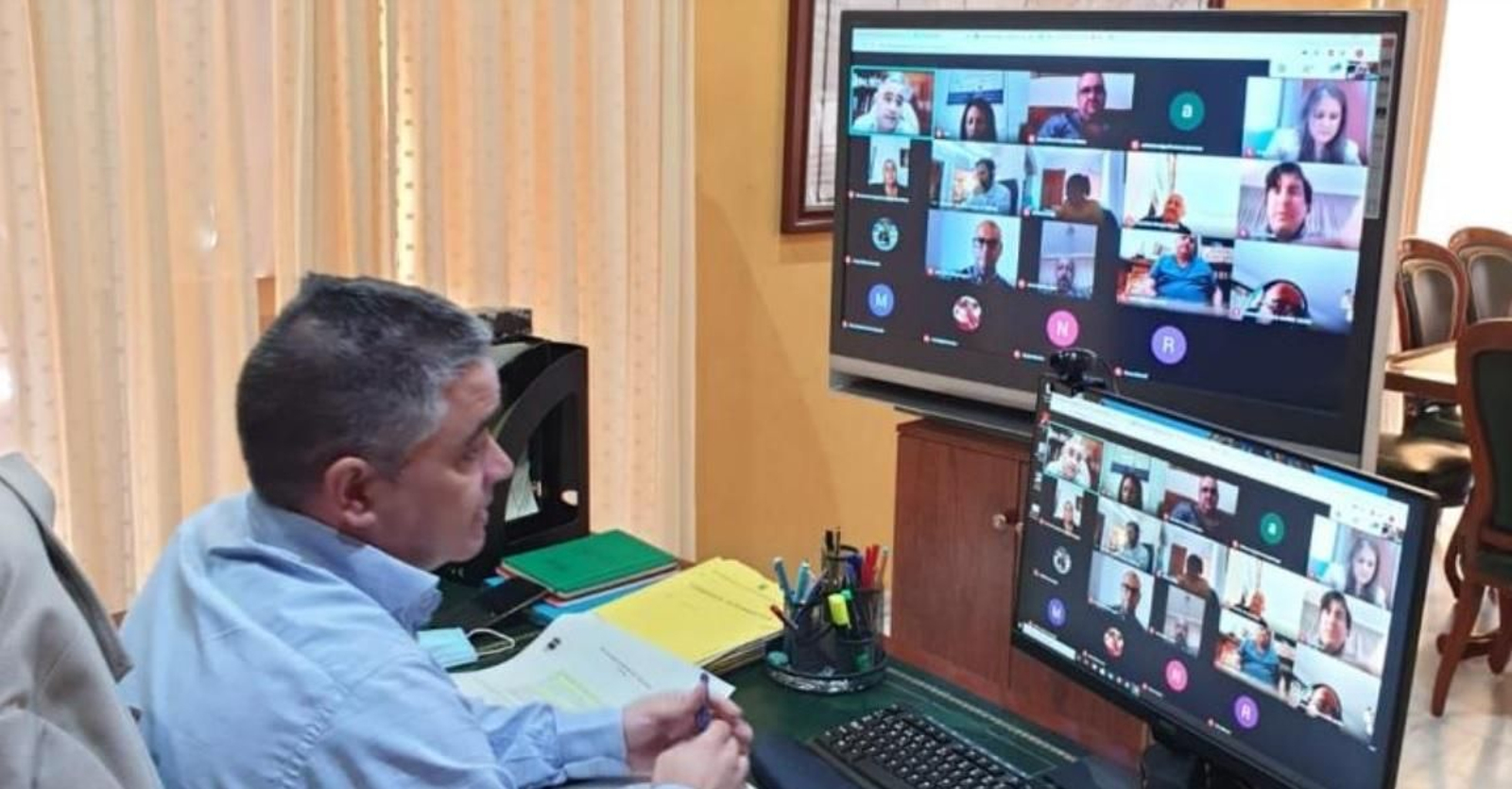 Reunión telemática con los hosteleros de Fuente Palmera.