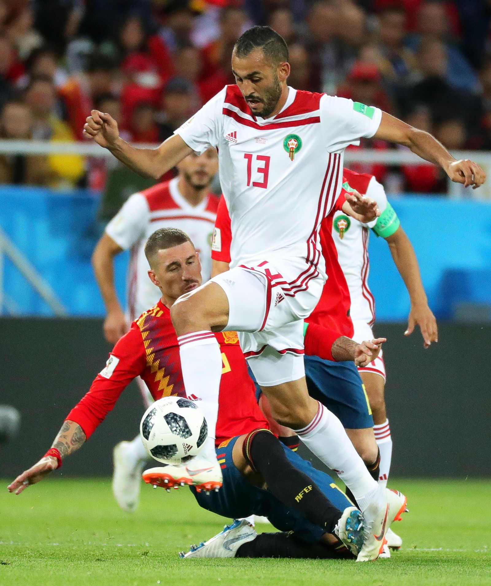 Las imágenes del España-Marruecos