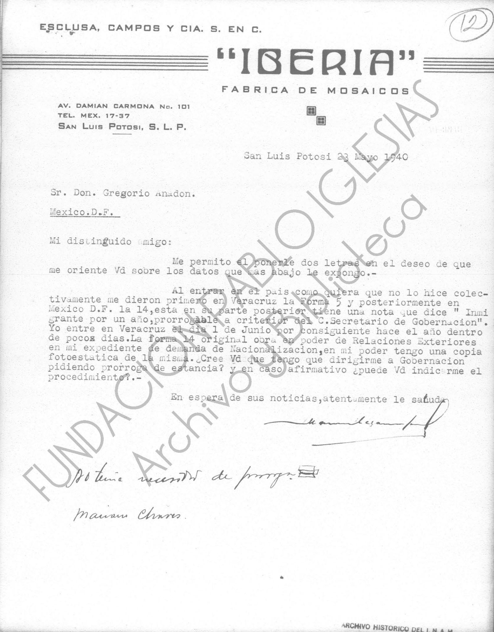 'Iberia', la primera fábrica que montó Campos Milán en su exilio en México