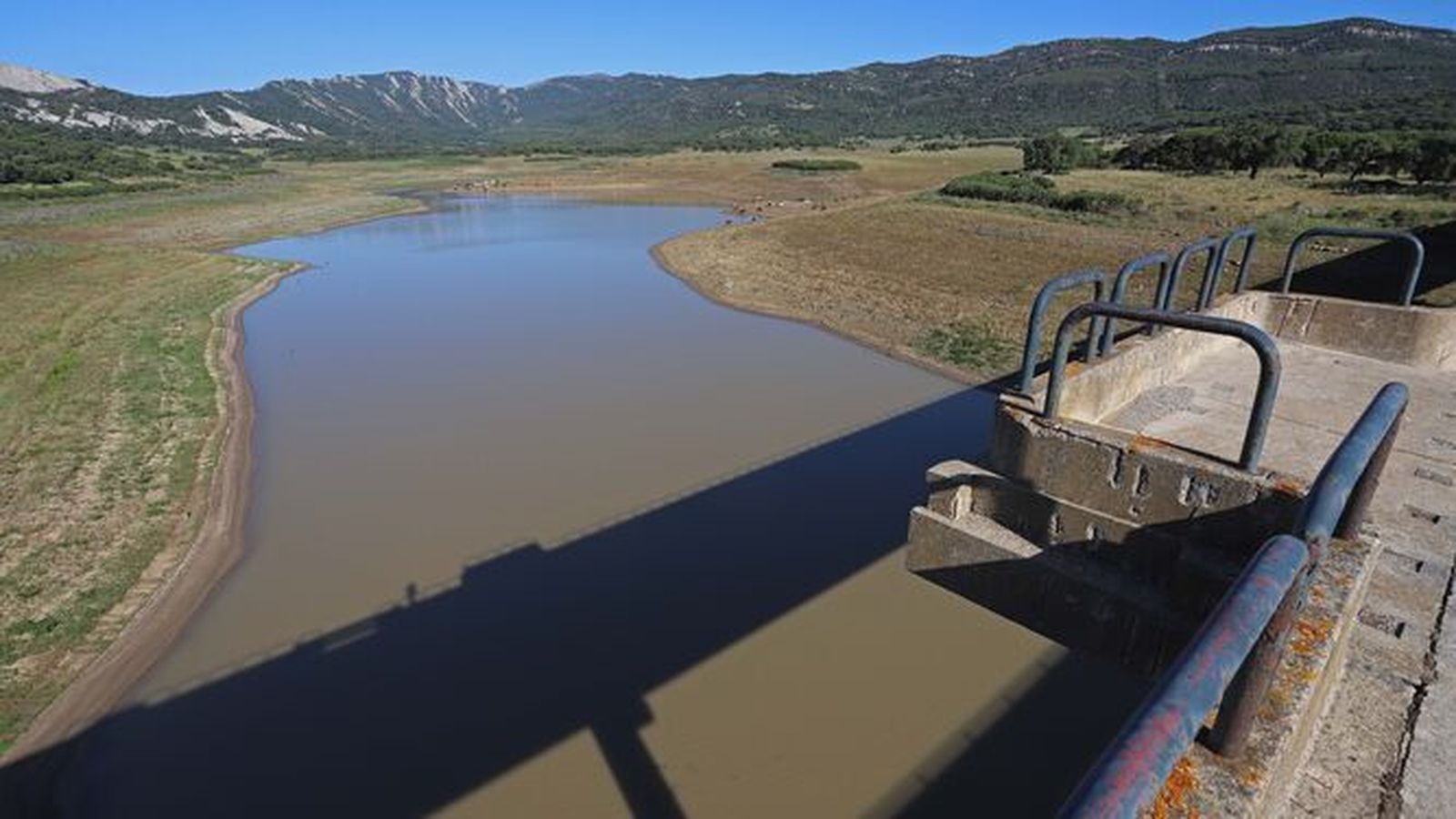 Estado del embalse de Charco Redondo, en Los Barrios.
