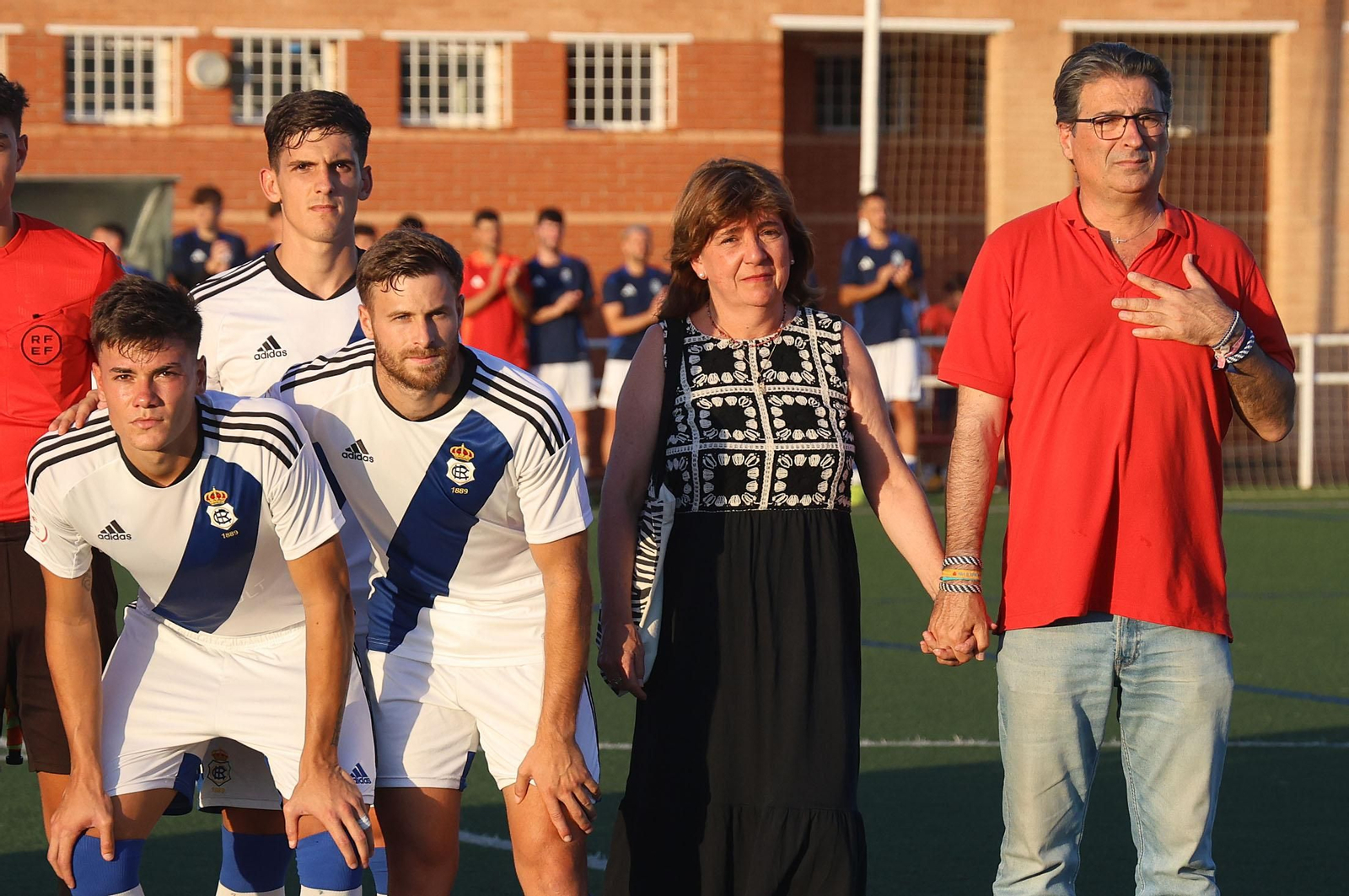 Imágenes del CD Rociana-Recreativo de Huelva en el I Memorial 'Fuente Clara Cabrera Mateos'