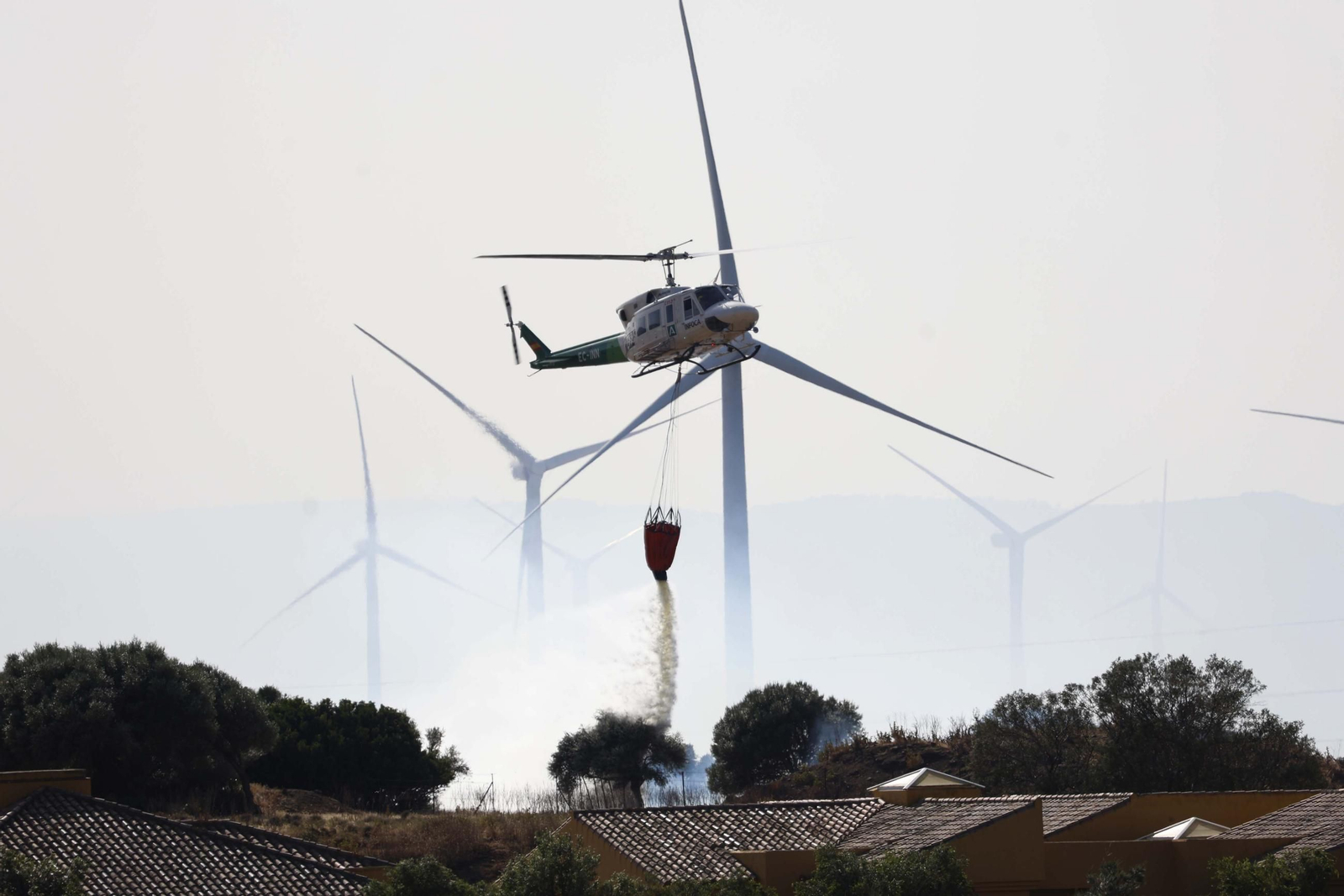 Las fotografías del incendio forestal en Facinas (Tarifa)