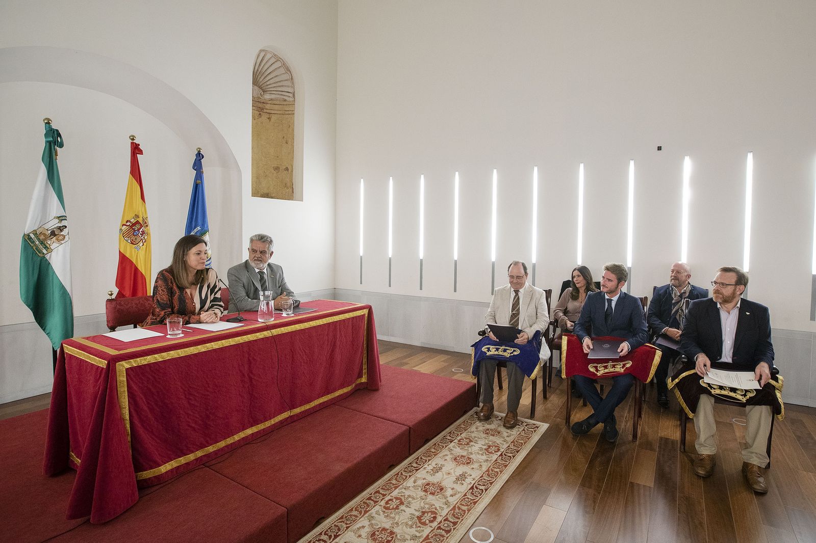 Un momento de la recepción a los Reyes Magos en el Castillo de San Romualdo.