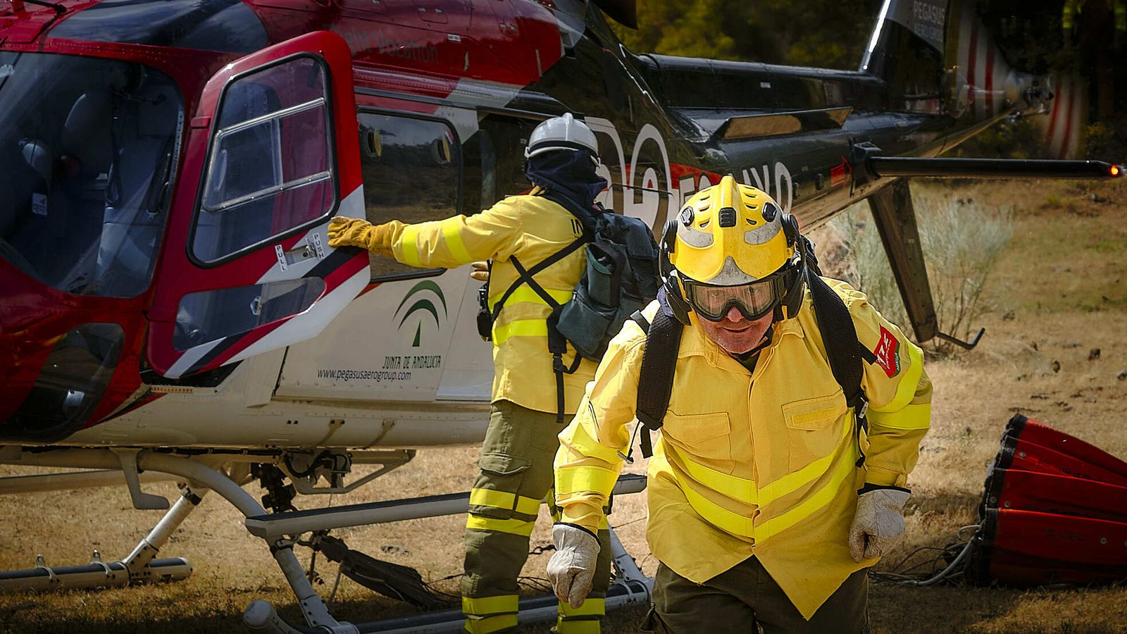 Simulacro de incendio del CEDEFO de Algodonales.