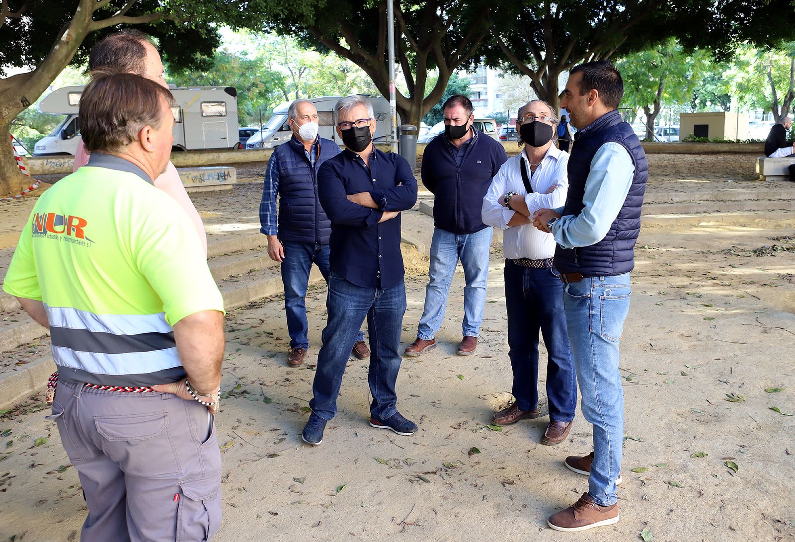 José Antonio Díaz, durante su visita al parque de Princi Jerez