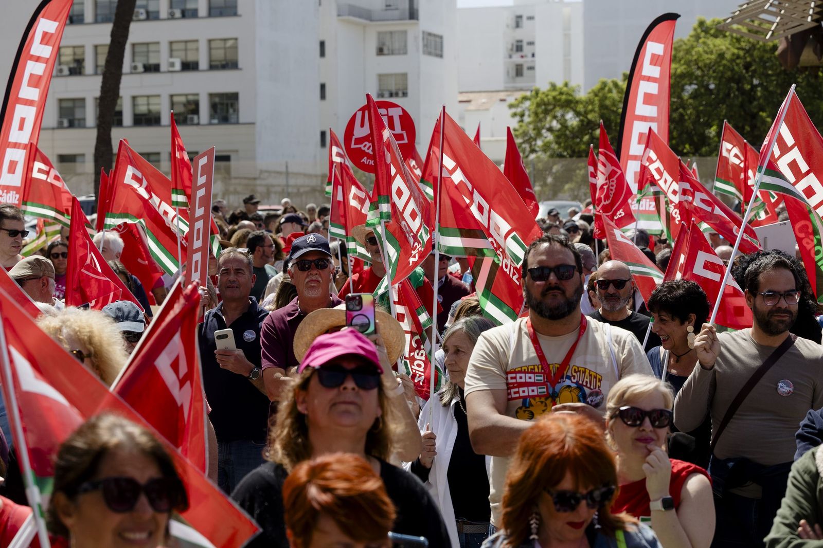 Imágenes de la manifestación del 1 de Mayo en Cádiz