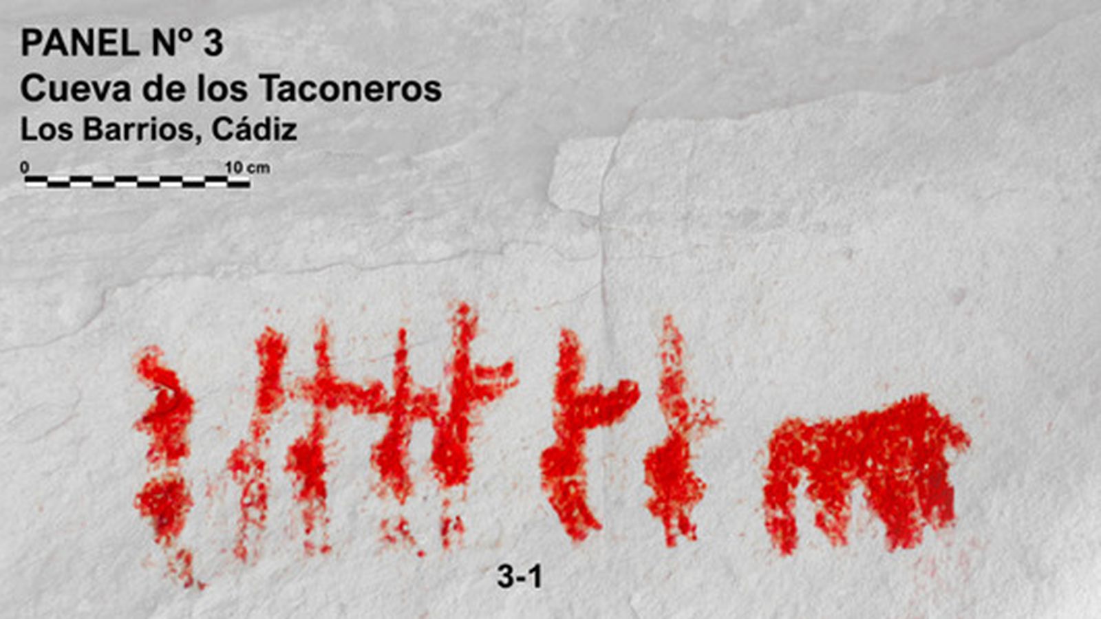 Detalle del Panel nº3 de la cueva de los Taconeros.
