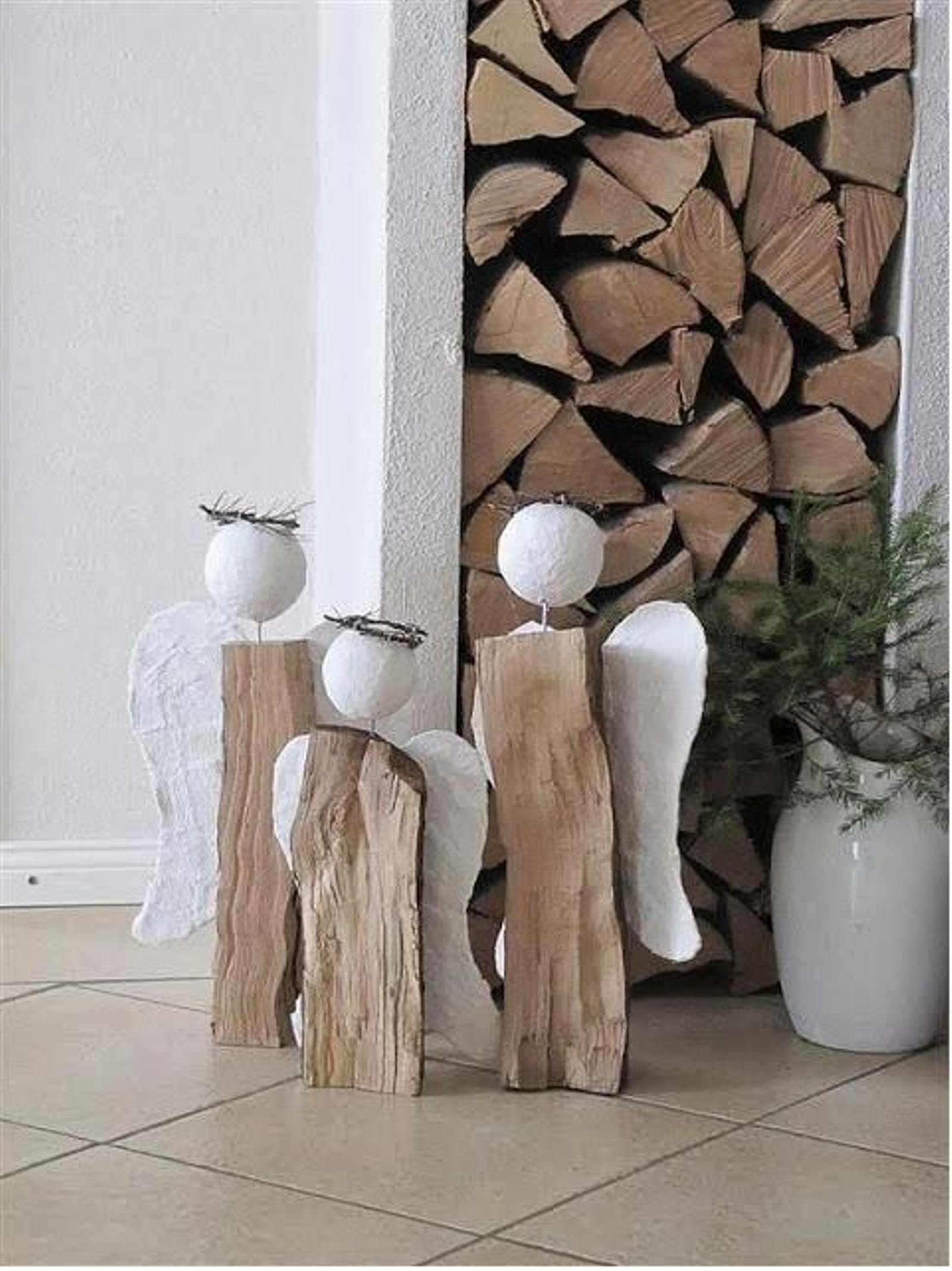 Decoración rústica de Navidad.