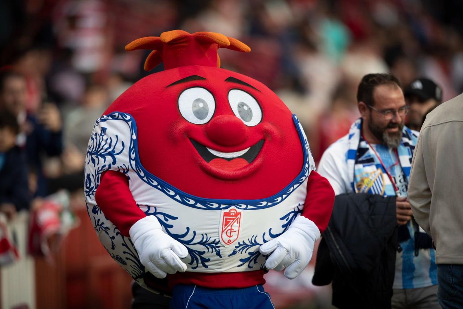 Encuéntrate en la grada del Estadio Nuevo Los Cármenes durante el Granada CF-Málaga CF