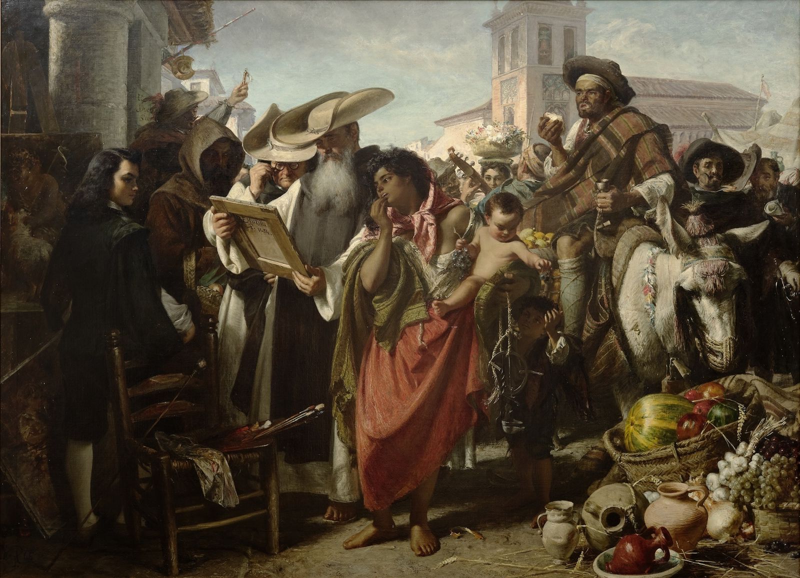 El lienzo 'La temprana carrera de Murillo' (1865) del pintor escocés John Phillip.