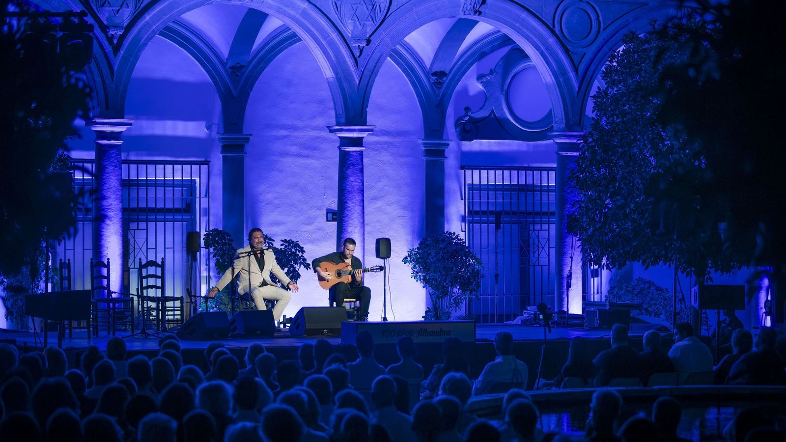 Una de las actuaciones de la Bienal de Flamenco de Granada en la Abadía del Sacromonte.