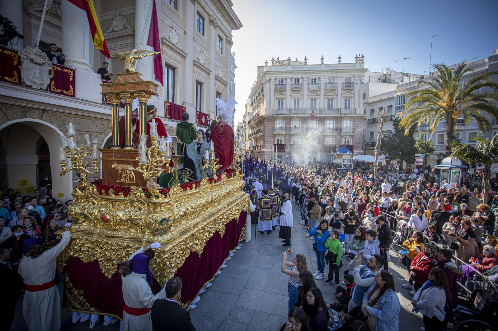 Las imágenes de la cofradía de Sentencia en la Semana Santa de Cádiz 2022