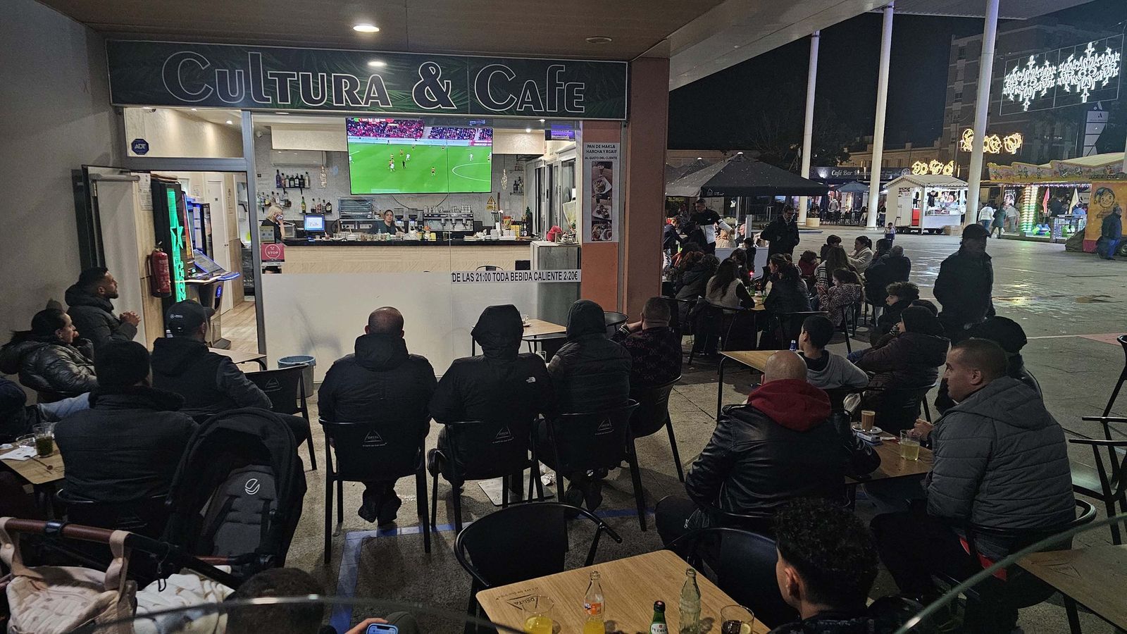 Las fotos de cómo se vivió en Algeciras el Zambia - Marruecos de la Copa de África
