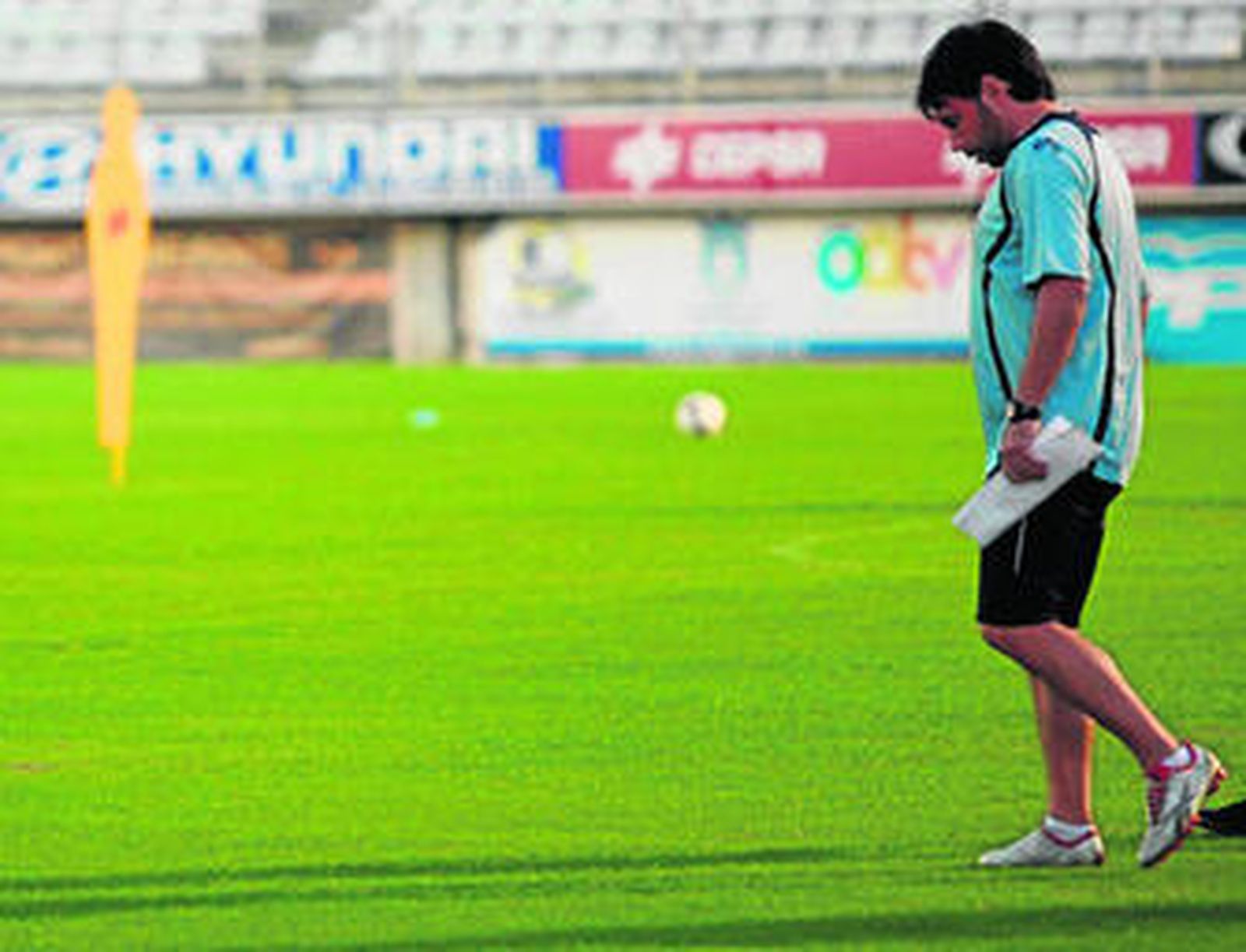 Manolo Sanlúcar, pensativo en un entrenamiento reciente.