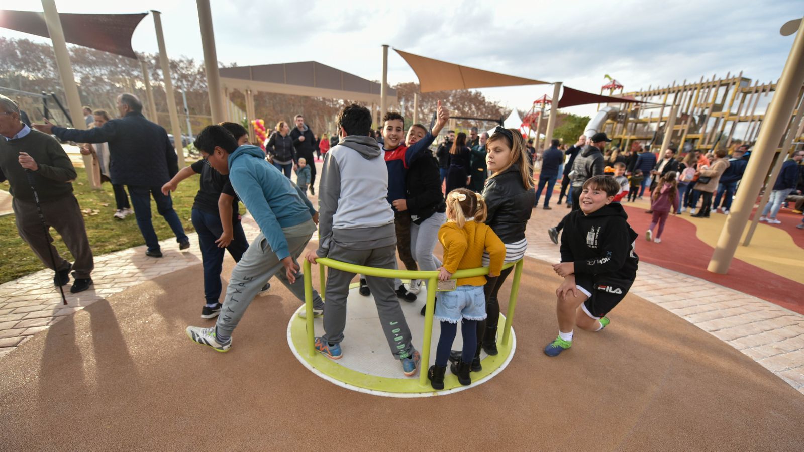 La inauguración del parque Barbésula en Guadiaro, en imágenes