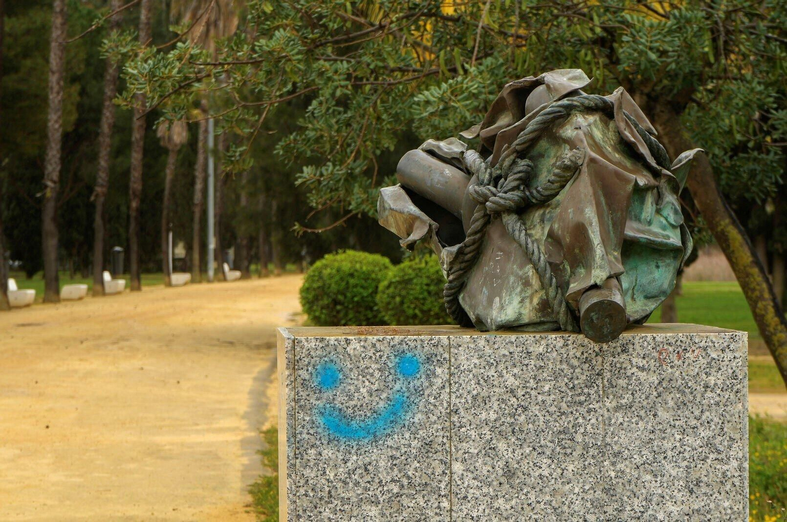 Una de las esculturas