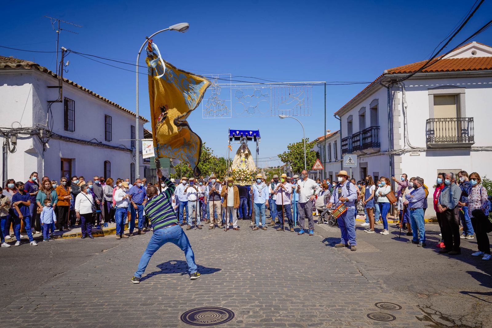 La llegada de la Virgen de Luna a Villanueva de Córdoba, en fotografías