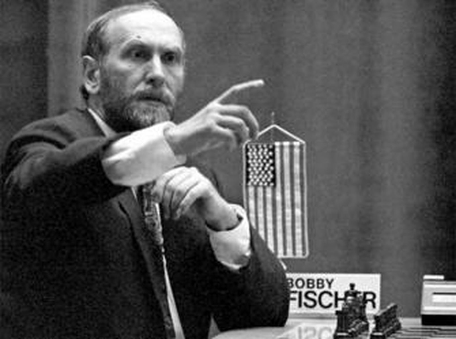 Fischer, durante el encuentro contra Spassky en Yugoslavia tras el que fue declarado traidor por EEUU.