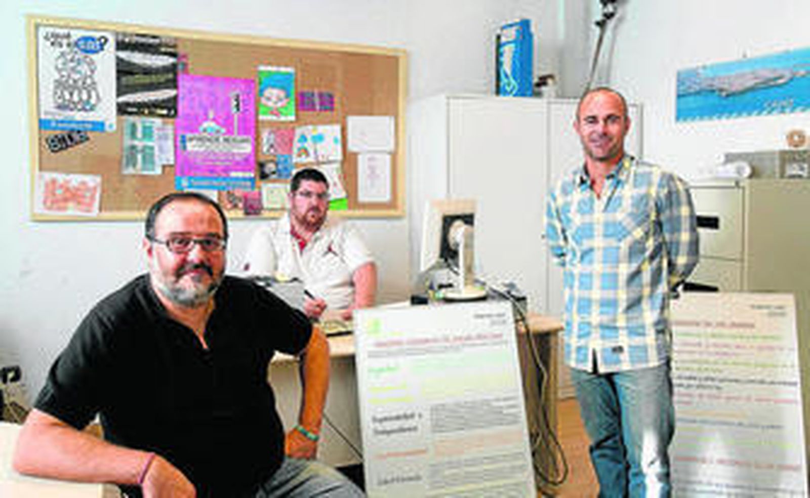 De izquierda a derecha, Juan Jesús Cardoso, Luis Ayala y Rubén Óscar Aguilar.