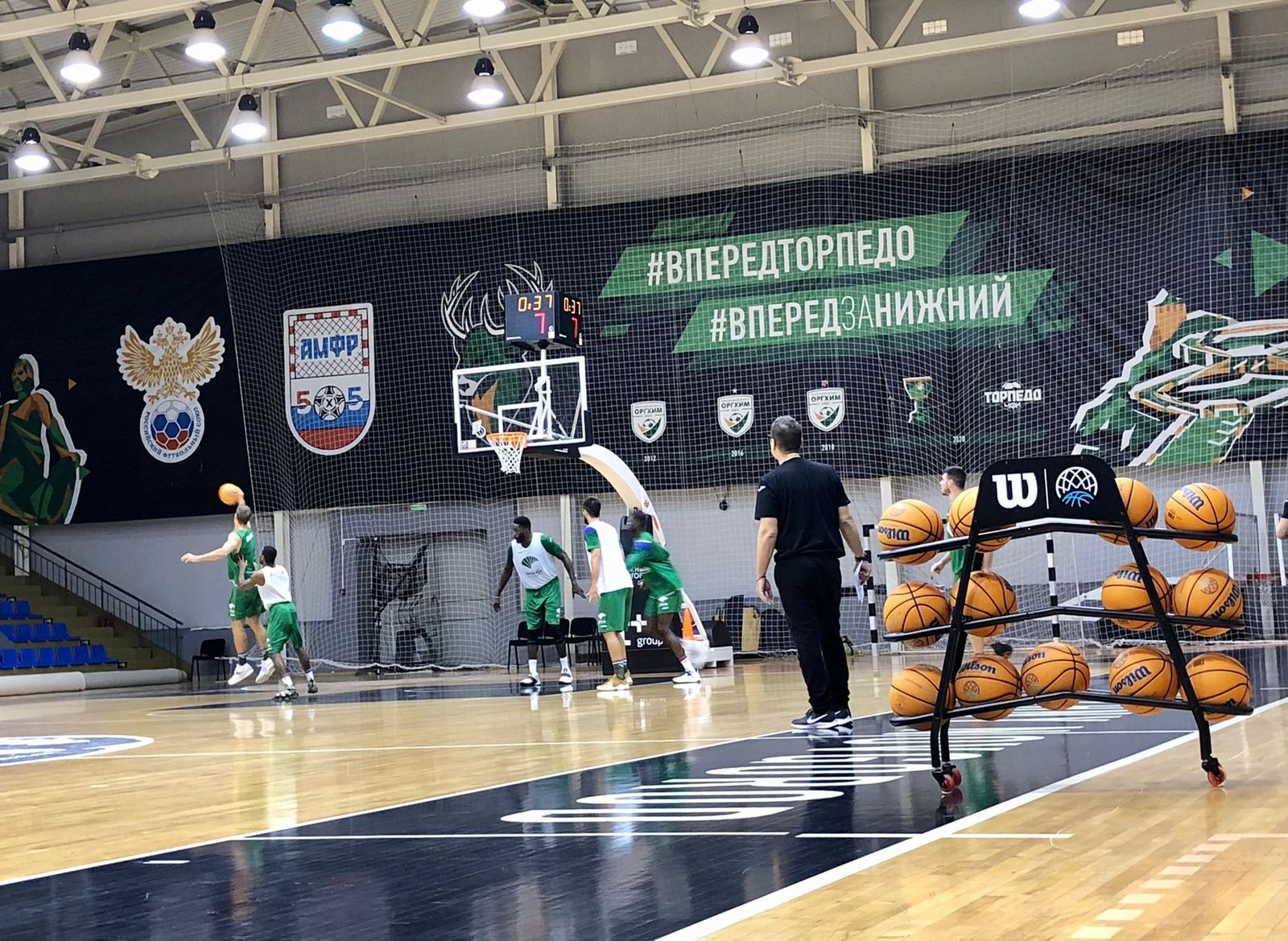 Las fotos del entrenamiento del Unicaja en Novgorod