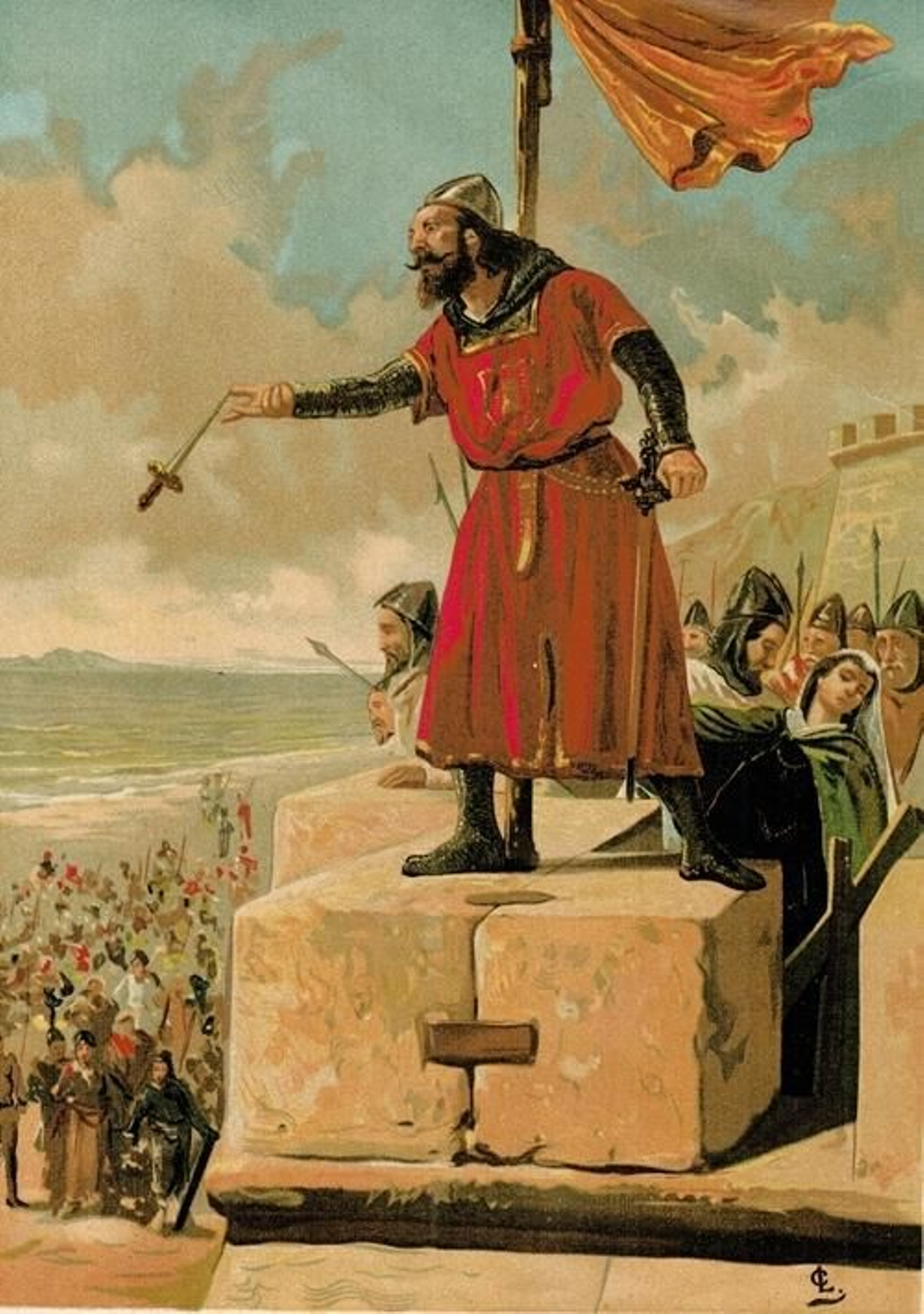 Detalle de una ilustración de Guzmán El Bueno.