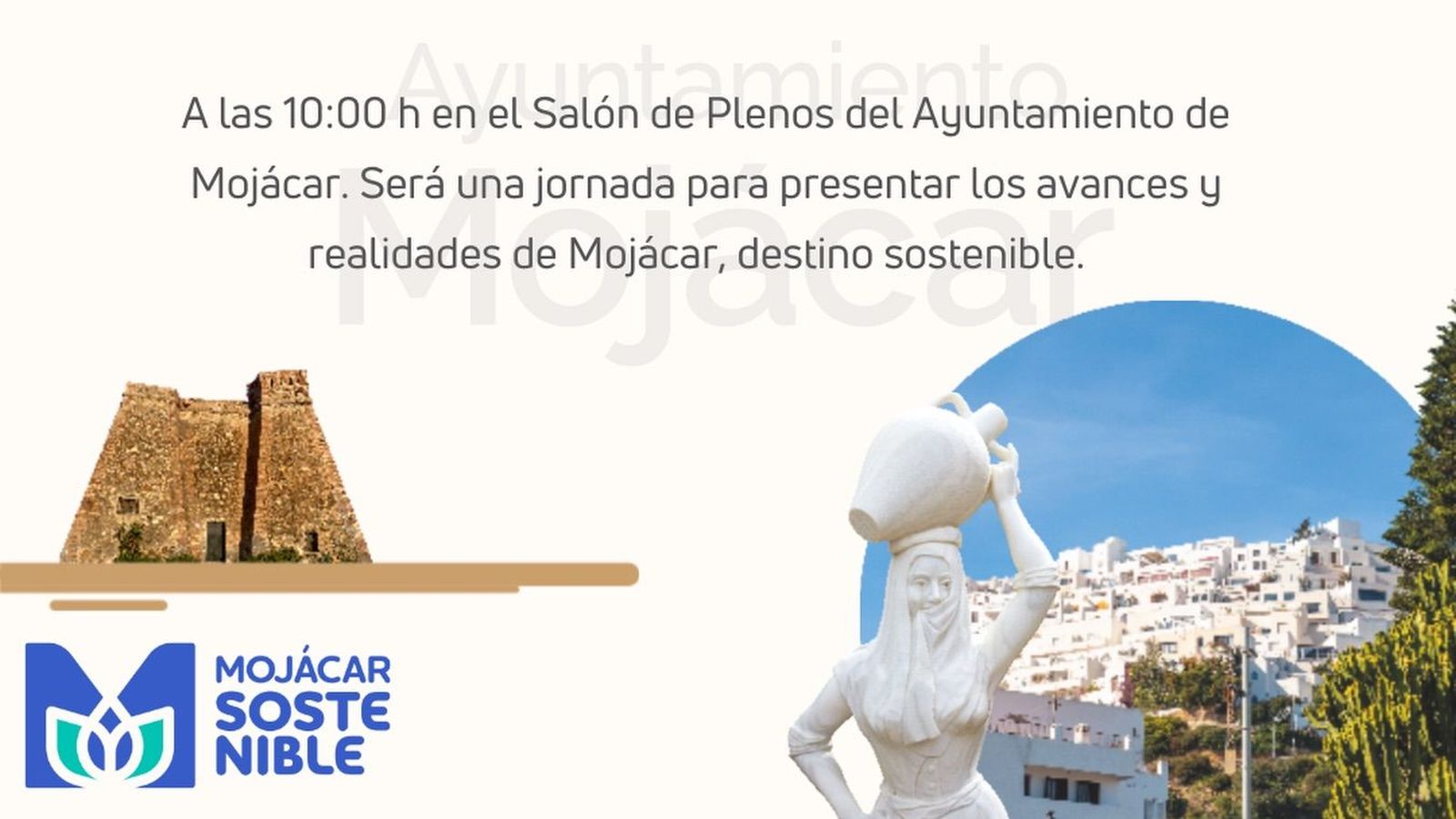 Cartel por un turismo sostenible para Mojácar.