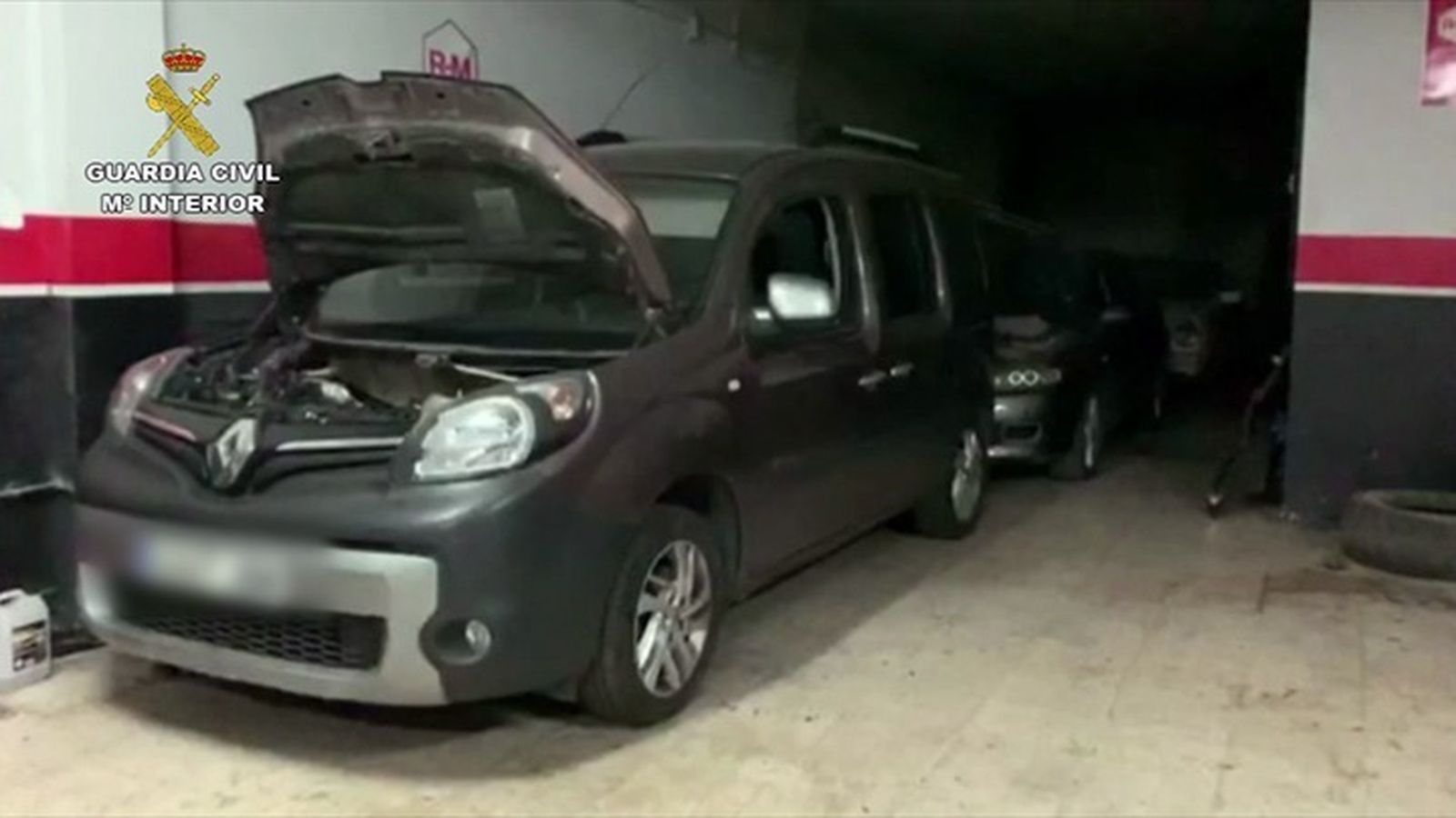 Coches intervenidos en la operación.