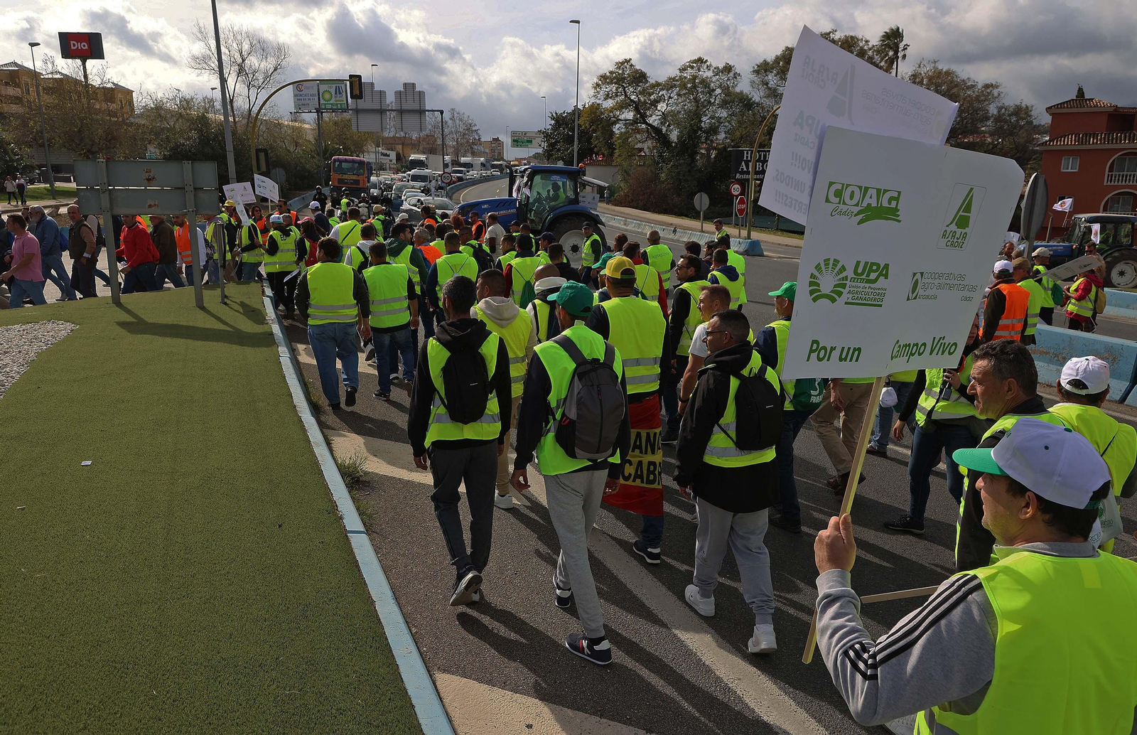 Imágenes de las protestas de los agricultores en Algeciras