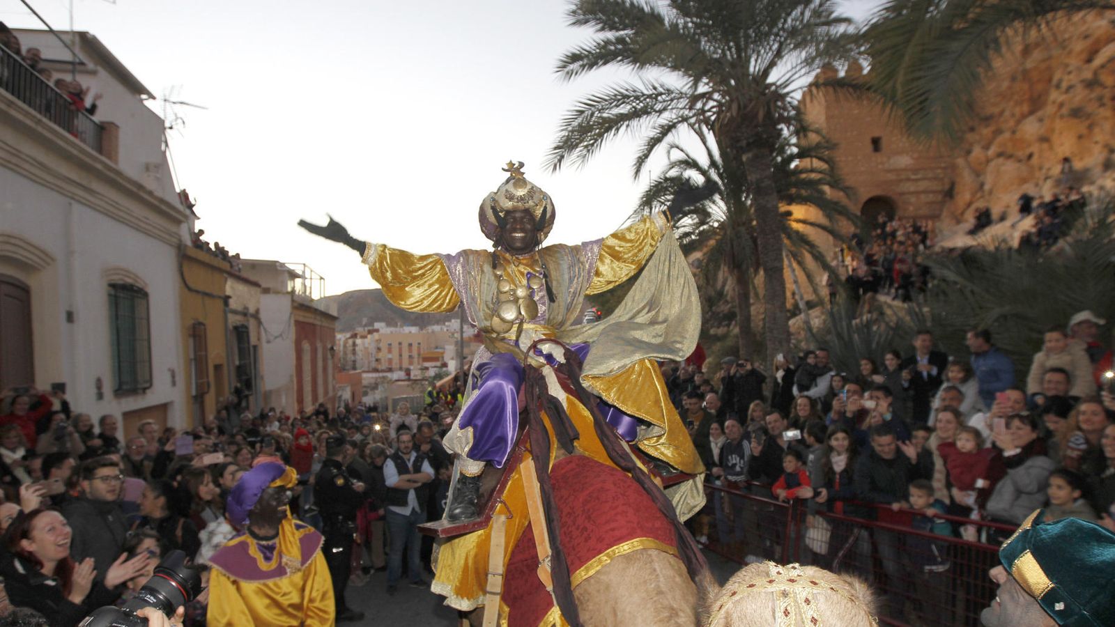 El Rey Baltasar, en la salida desde La Alcazaba