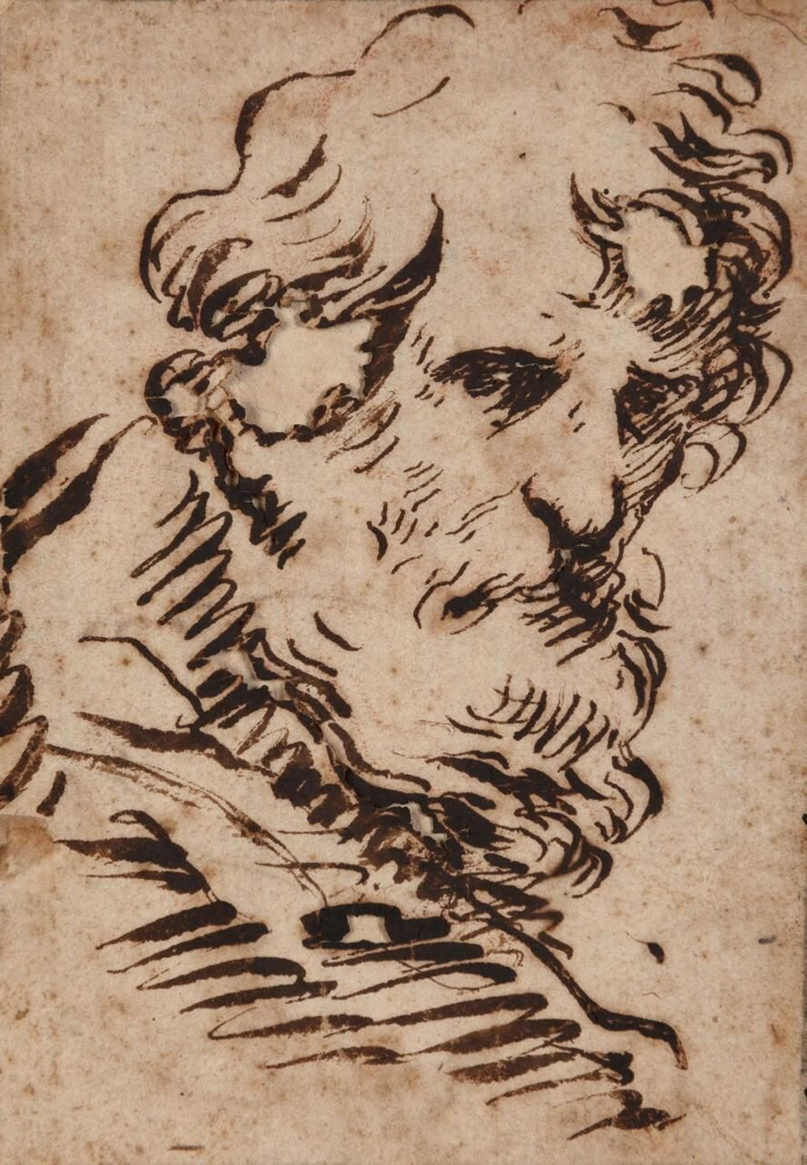 'Cabeza barbada de medio perfil', de Herrera el Viejo.