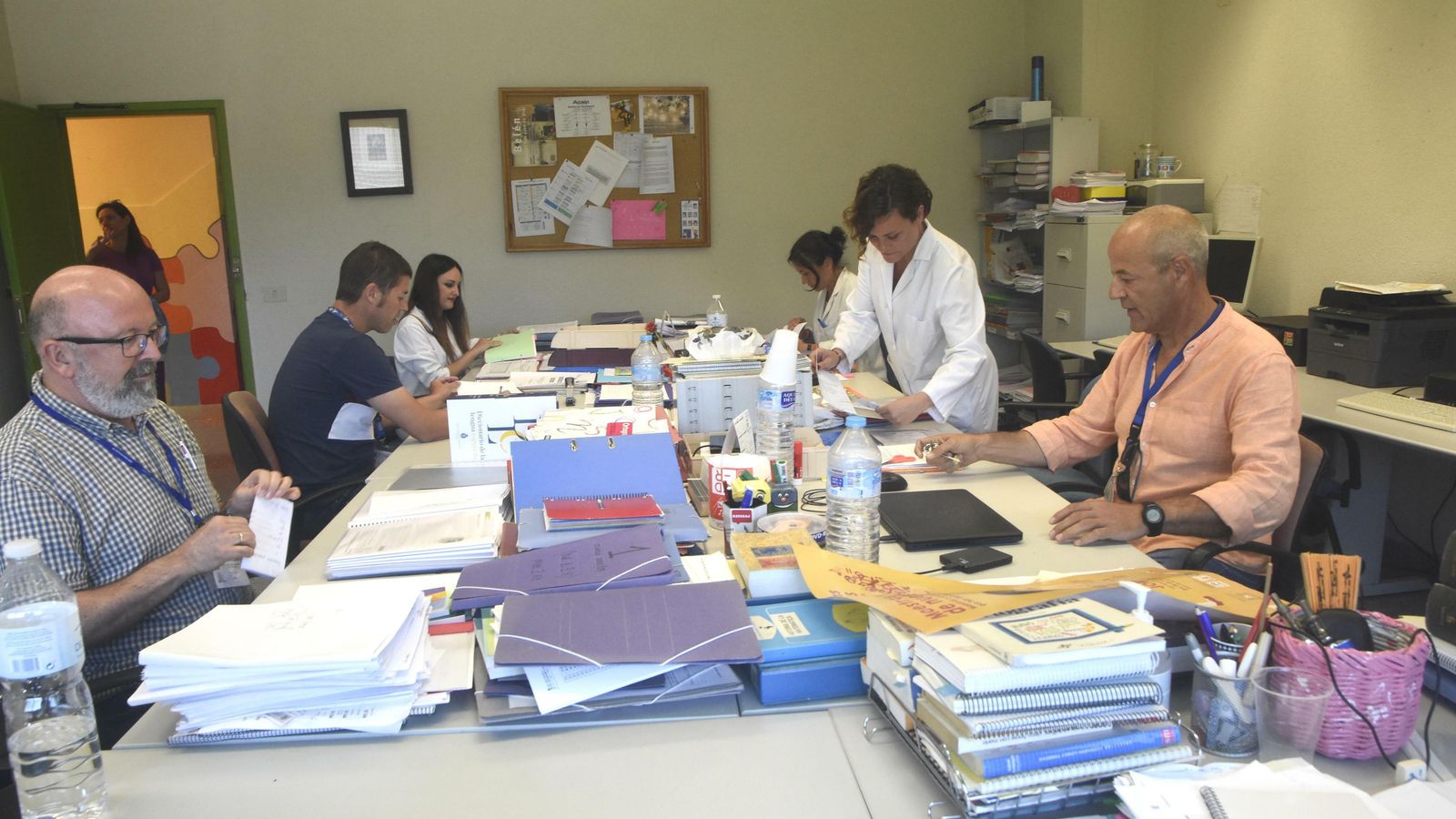 Algunos de los docentes del centro penitenciario