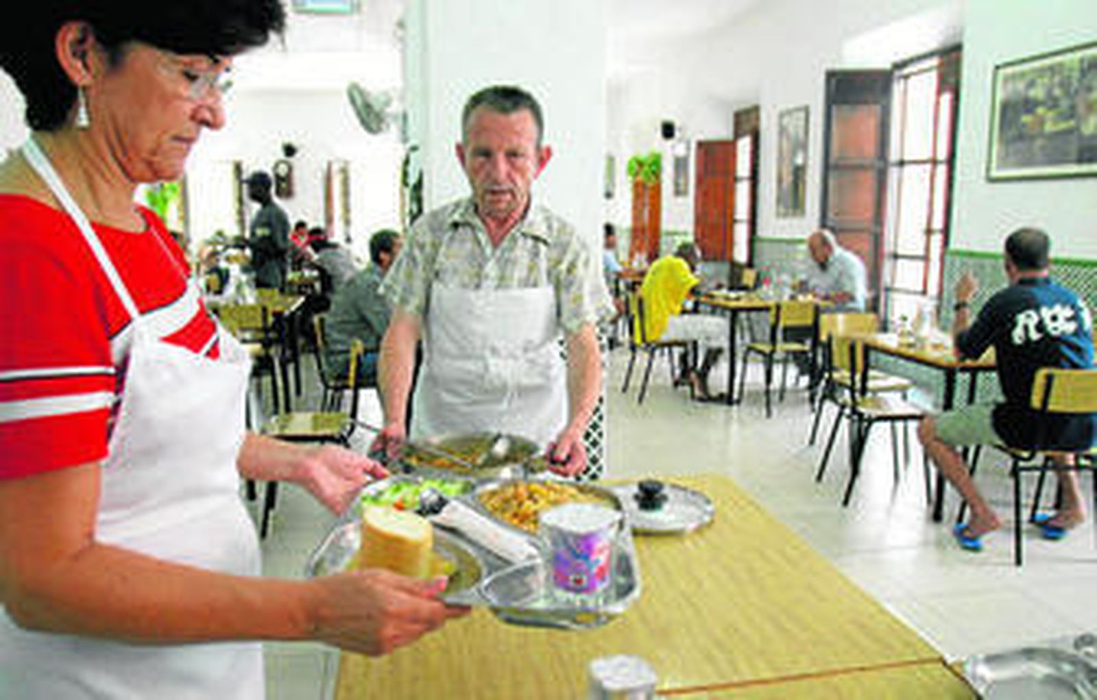 Voluntarios del comedor de Santo Domingo de Málaga.