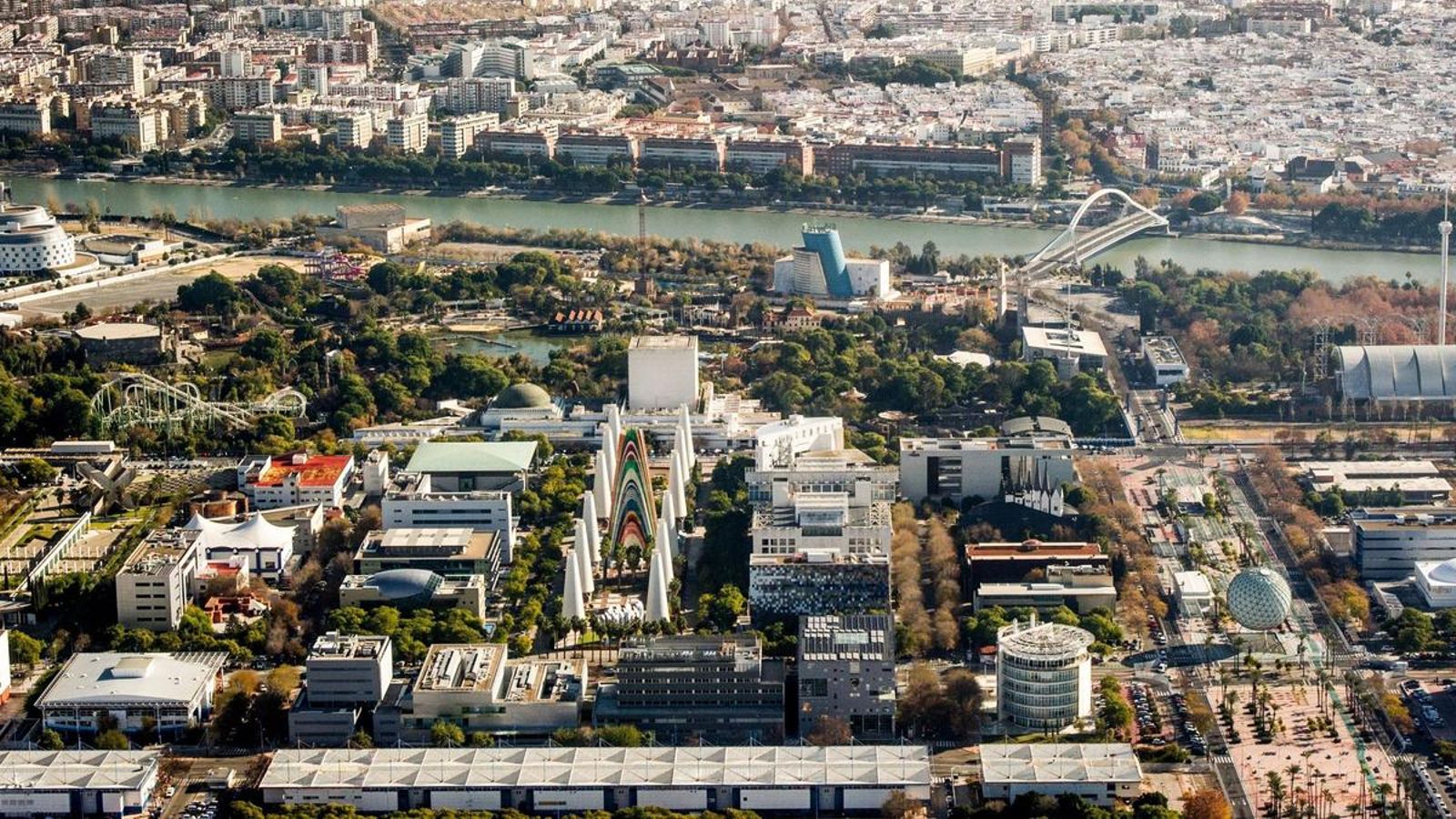 Imagen del Parque Tecnológico de la Cartuja, desde el aire. Imagen del Parque Tecnológico de la Cartuja, desde el aire.