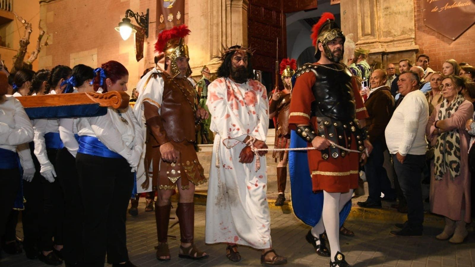 Paso viviente de Jesús apresado por los romanos.