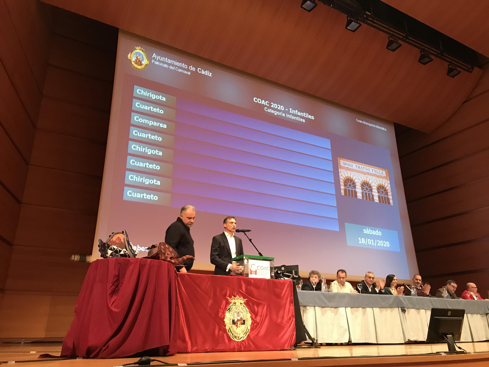 El sorteo del orden de actuación del COAC 2020 celebrado en diciembre de 2019 en el Palacio de Congresos.