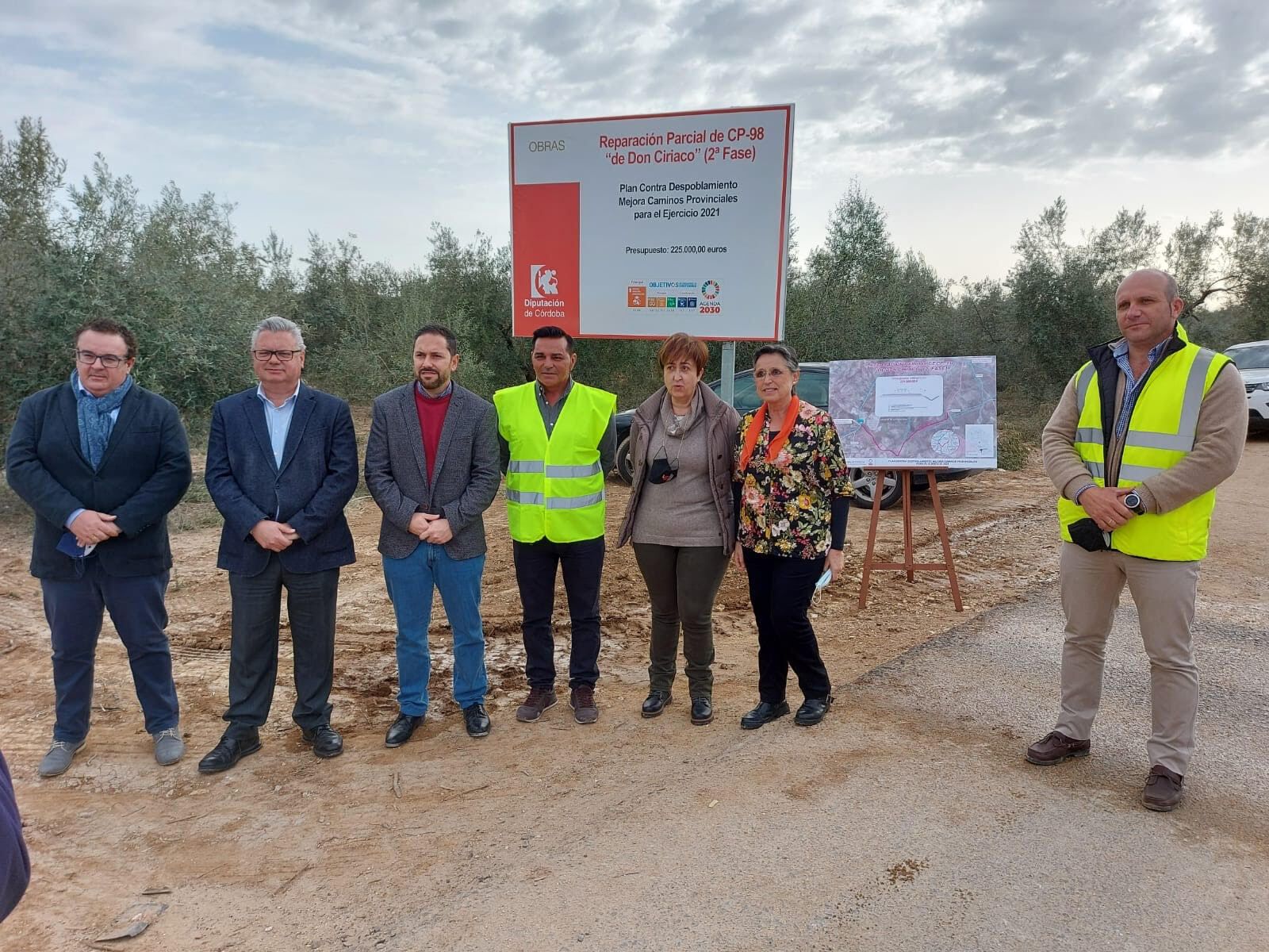 Inicio de las obras de la carretera de Don Ciriaco en Aguilar de la Frontera.