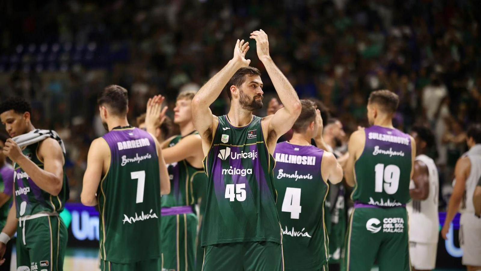 La plantilla del Unicaja tras el Costa del Sol.